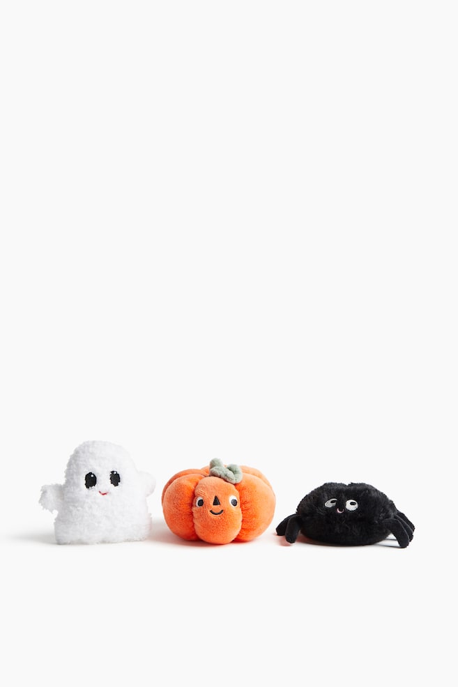 Lot de 3 peluches - Orange/Halloween - 1