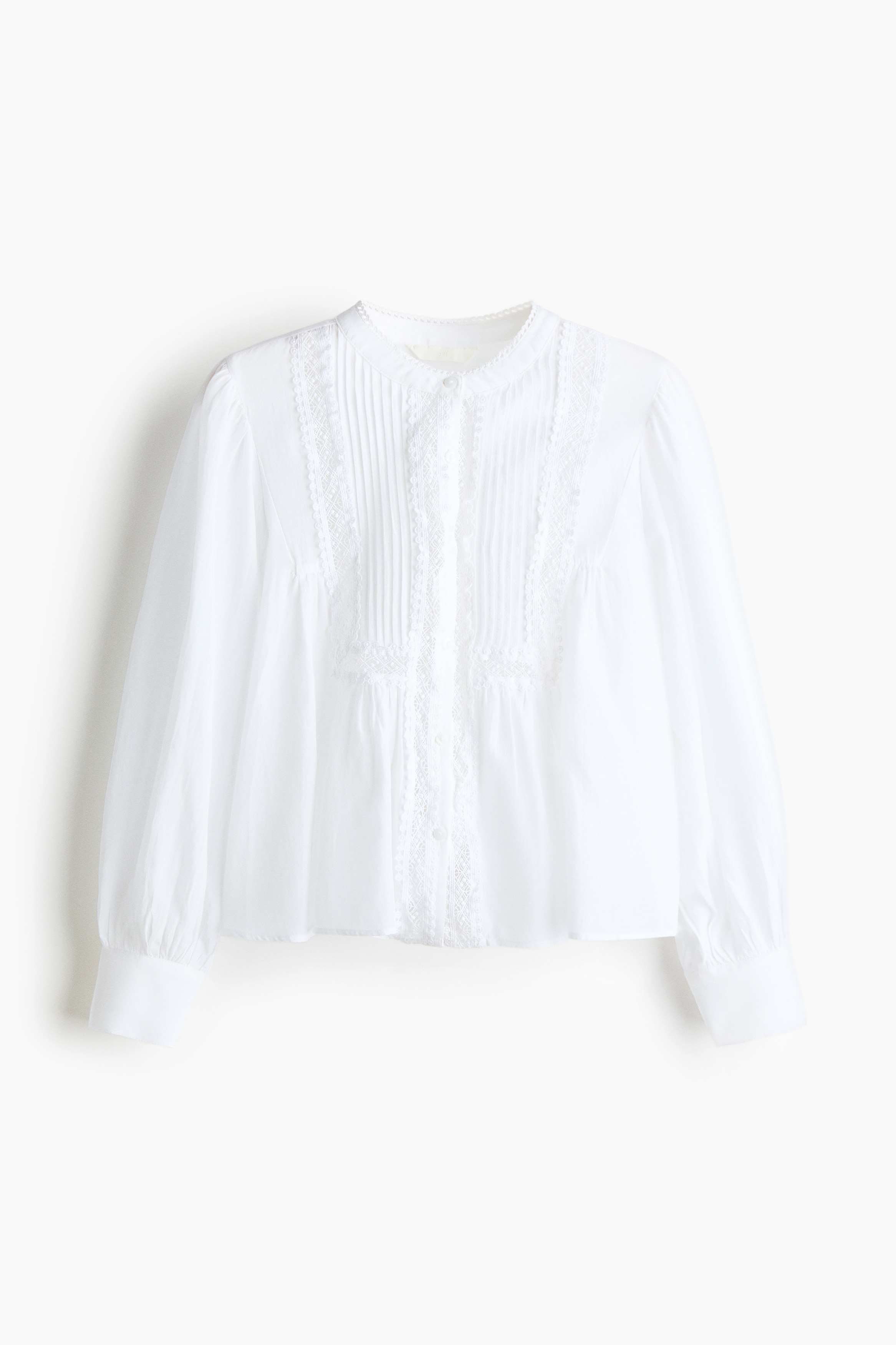 Blouse with Pintucks - White/Light pink/Black