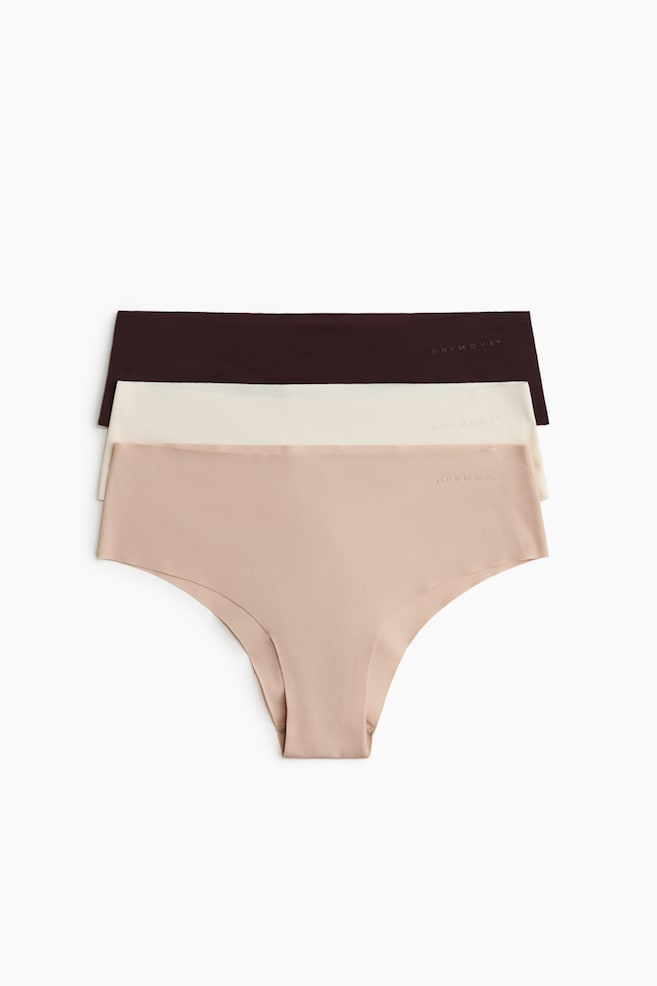 3-pack sports hipster briefs with DryMove™ - Beige/Black/Watermelon/Burnt red/Black/Cherry red/Black/Dark brown/Butter yellow/Light blue/Dark brown/Ivory/Dusty pink/Antique rose/Dusty pink - 1
