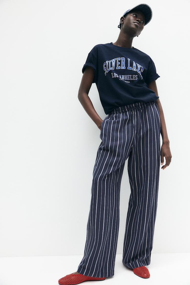 Pantalon en lin mélangé