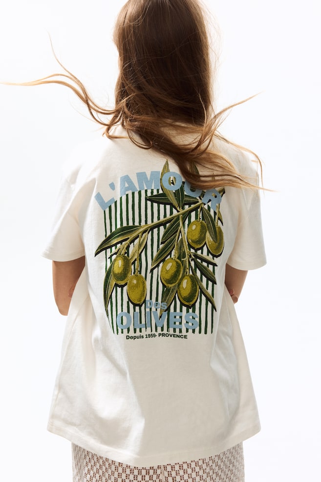 Printed T-shirt - White/Olives/Cream/Rome/Light beige/Clementines/Red/Athletic/Black/Italia/Light blue/Ragazza/Navy blue/Italian Riviera/Light grey marl/Amour - 2