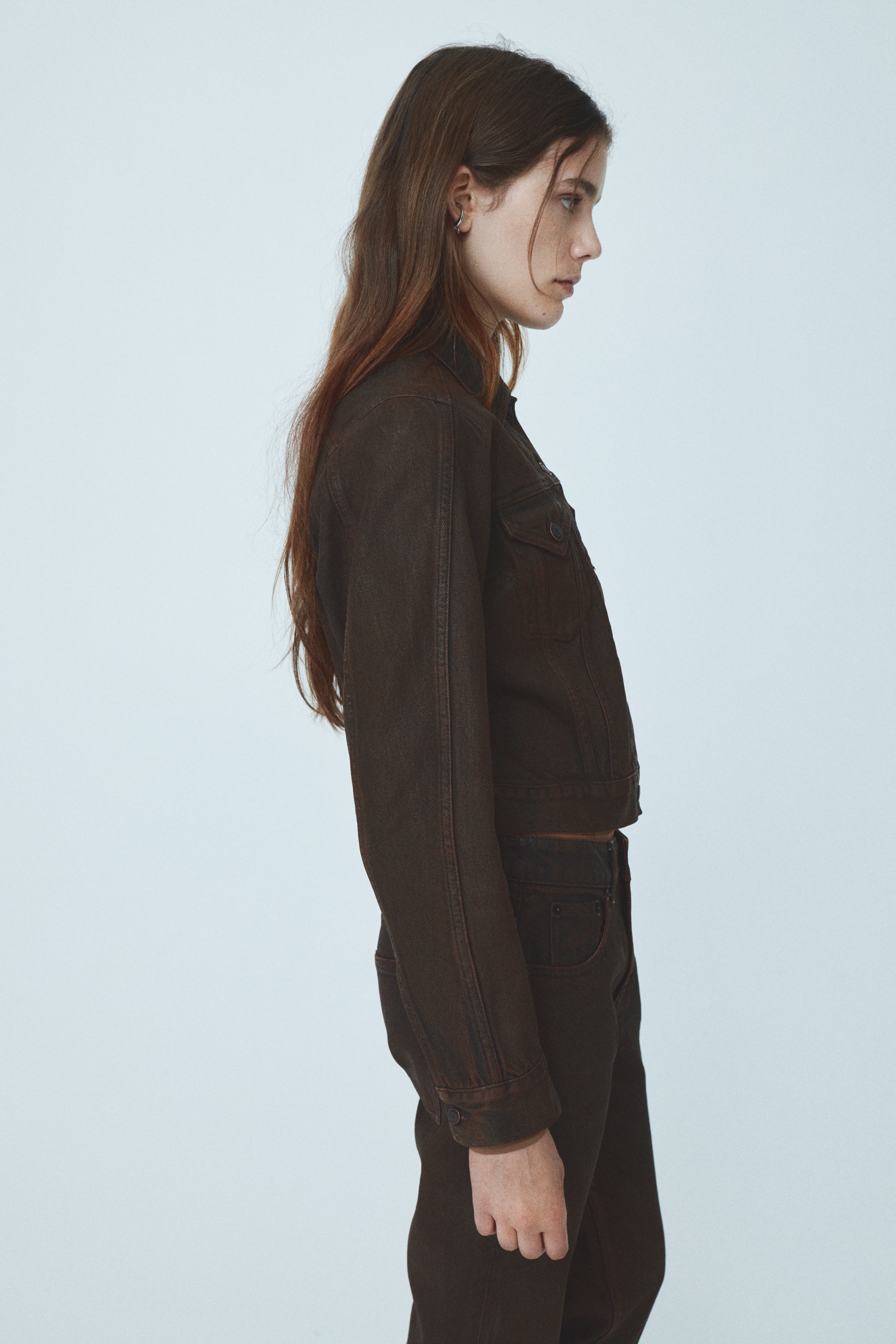 Coated denim jacket