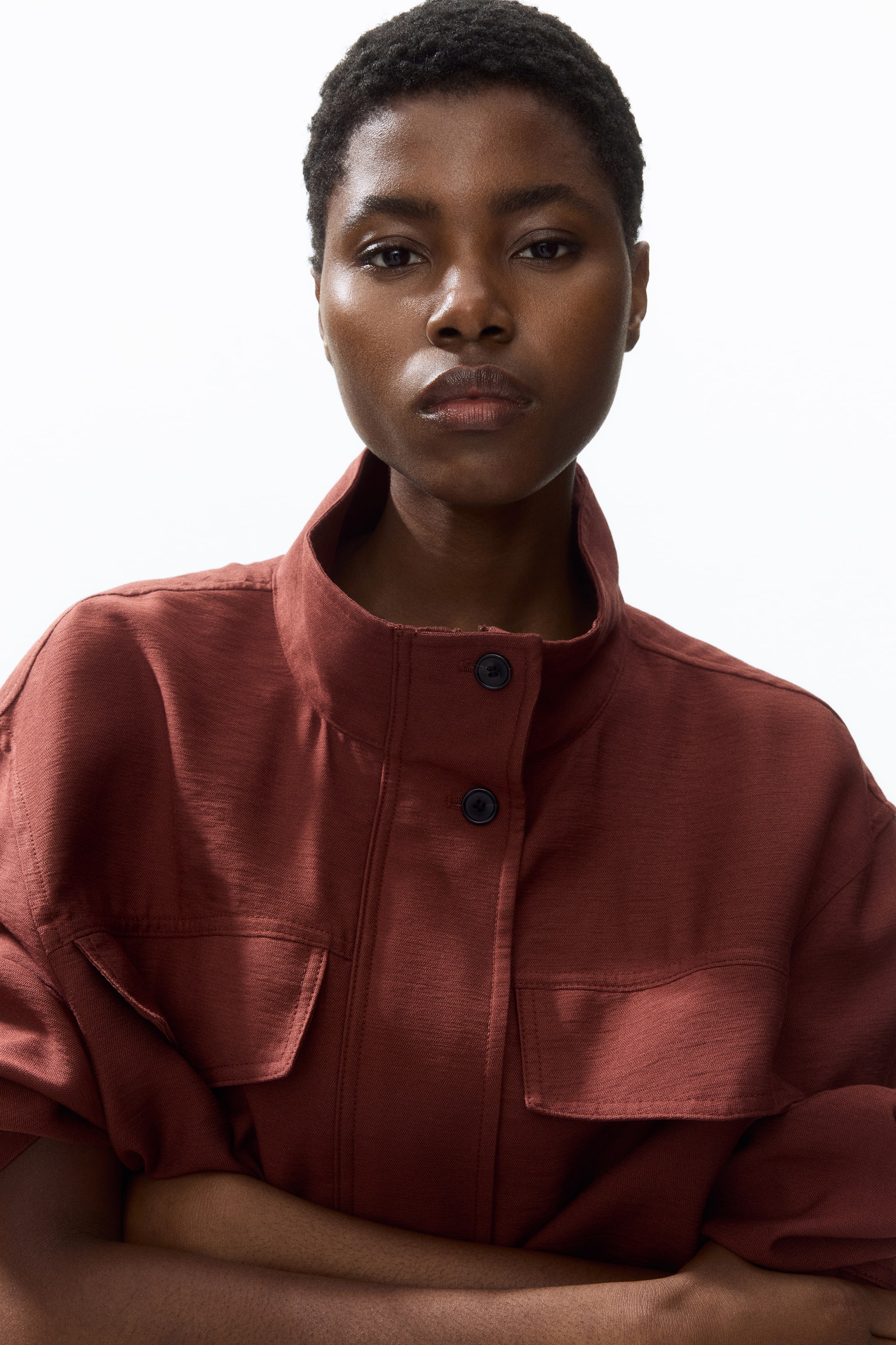 Funnel-Collar Jacket