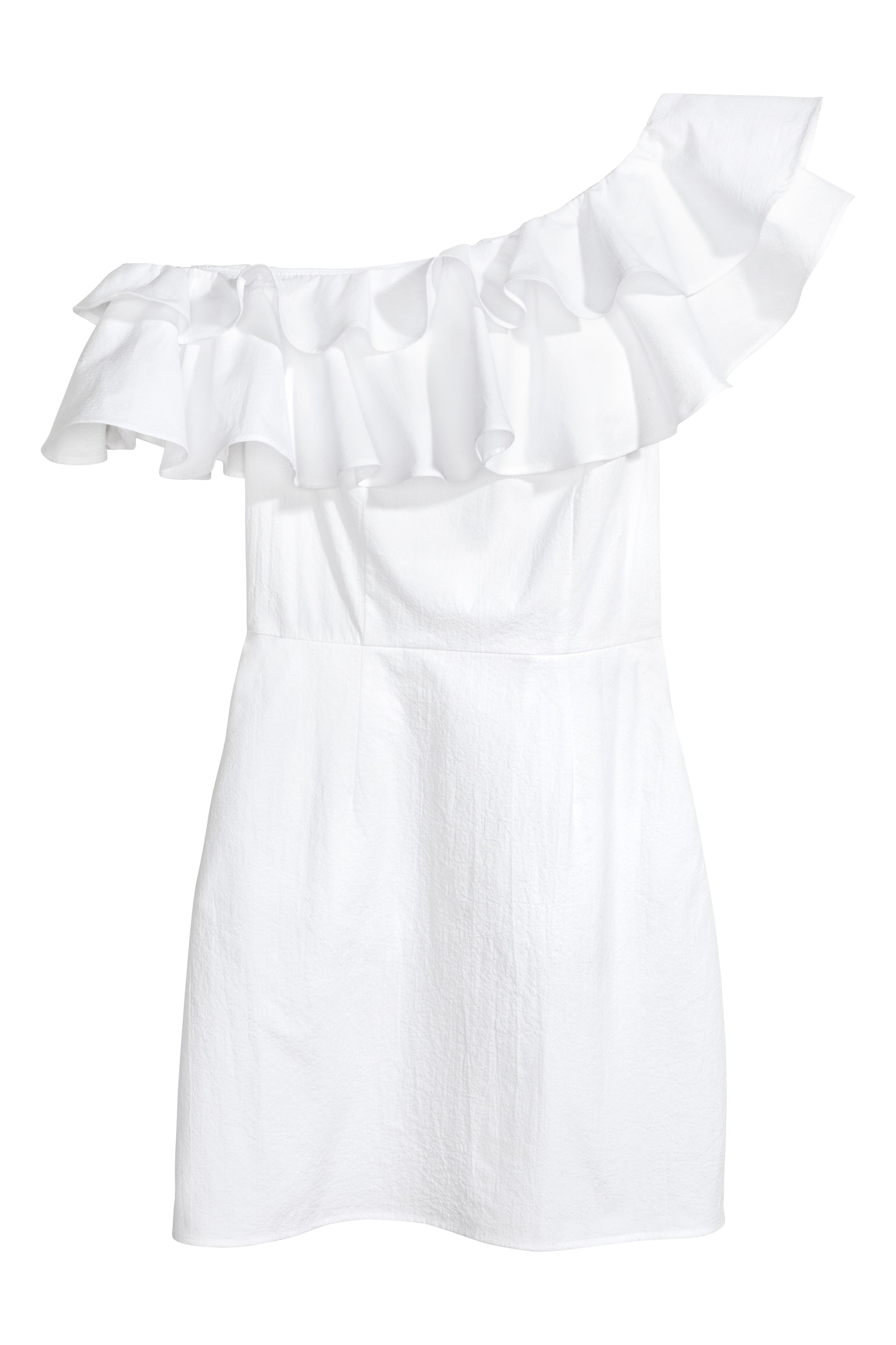 View larger image: Cotton one-shoulder dress - White - Ladies | H&M GB 1