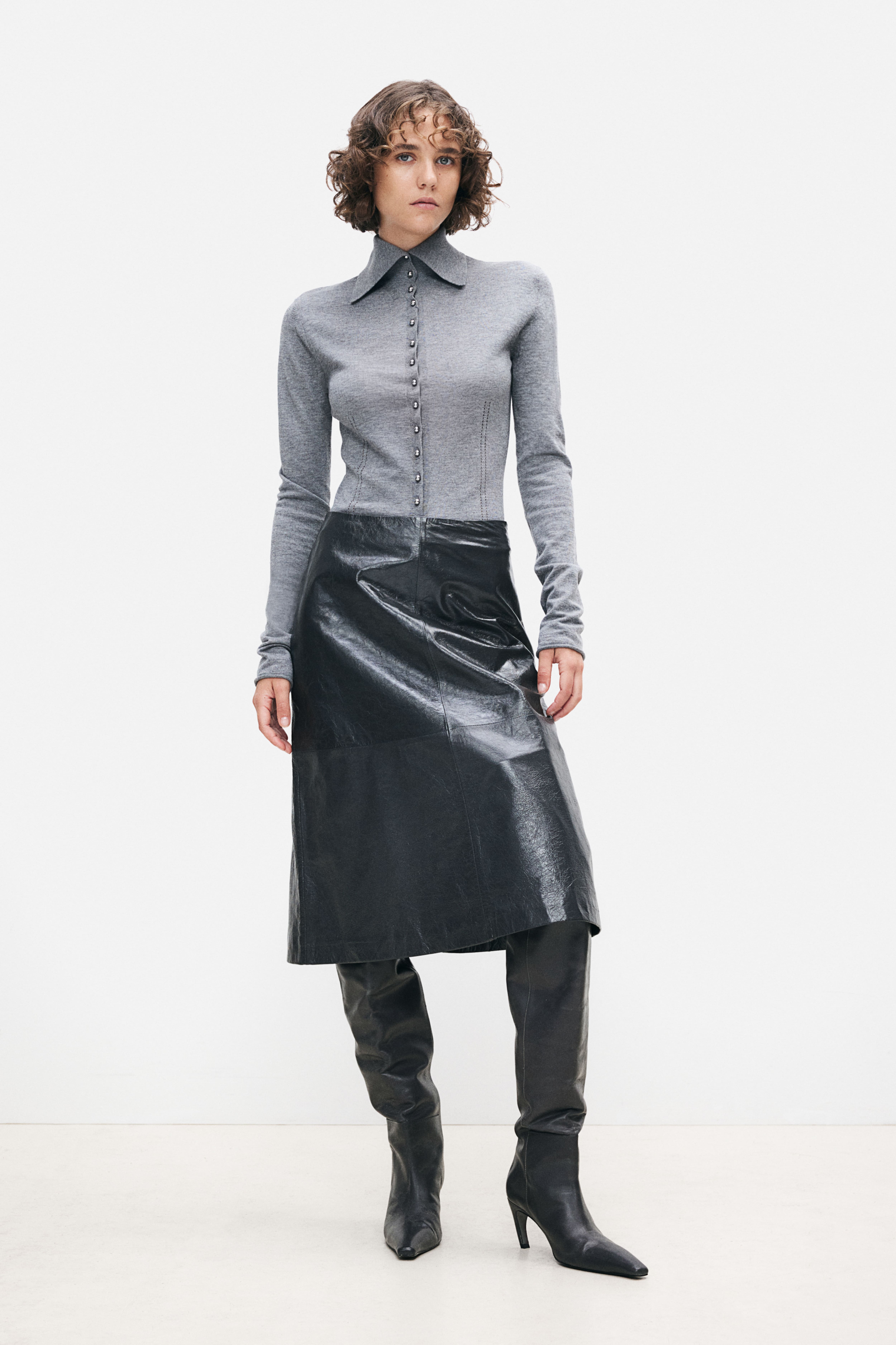 H&m leather look skirt hotsell