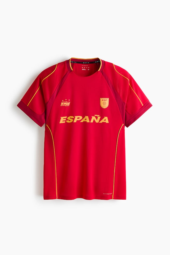 Maillot de soccer imprimé classique DryMove🅪 - Rouge/texte España/Vert foncé/Mexico/Jaune/Brasil/Blanc/USA/Bleu clair/Argentina/Noir/texte Germany - 1