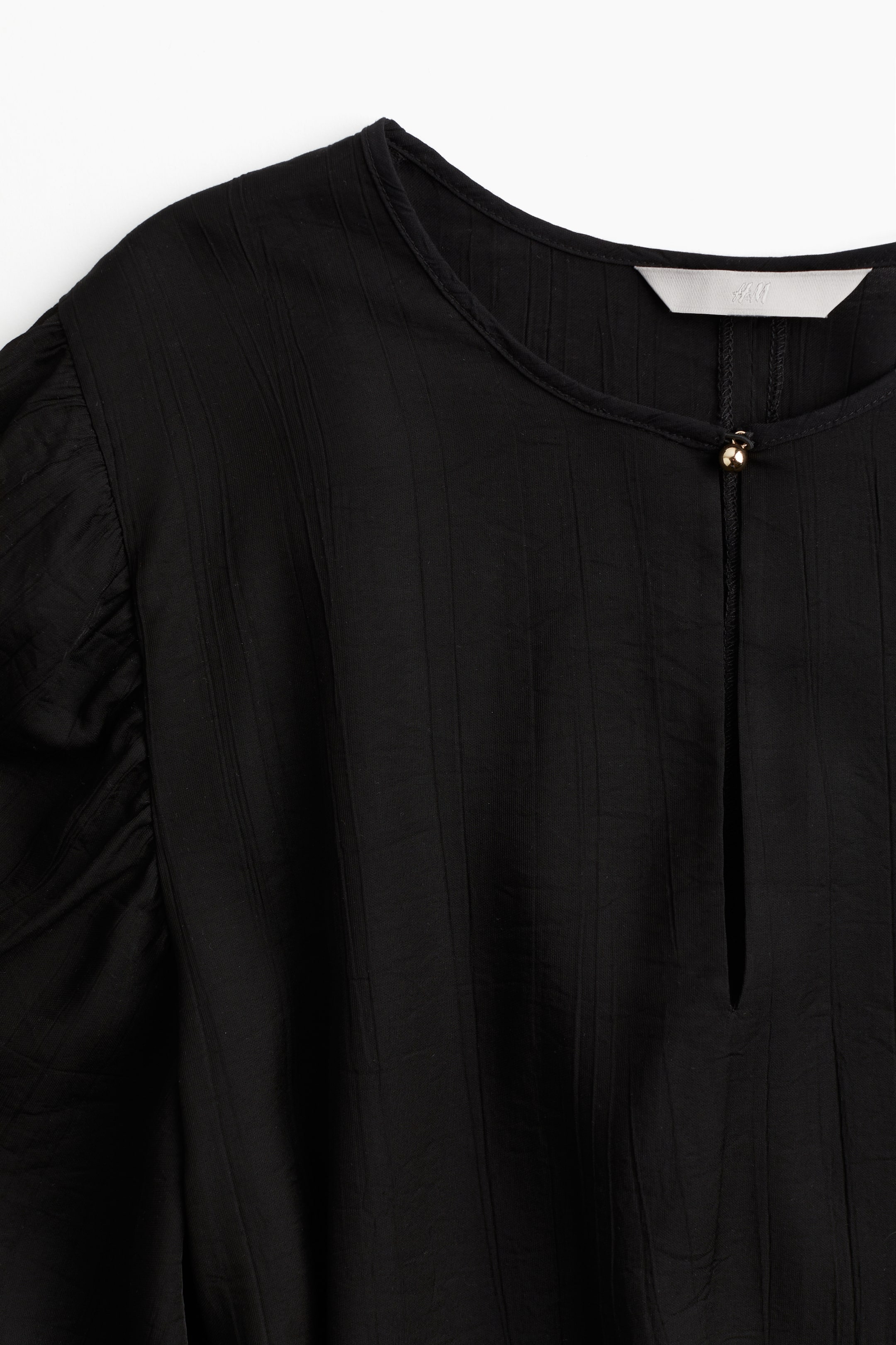 Tie-belt Dress - V-neck - Long sleeve - Black - Ladies | H&M US