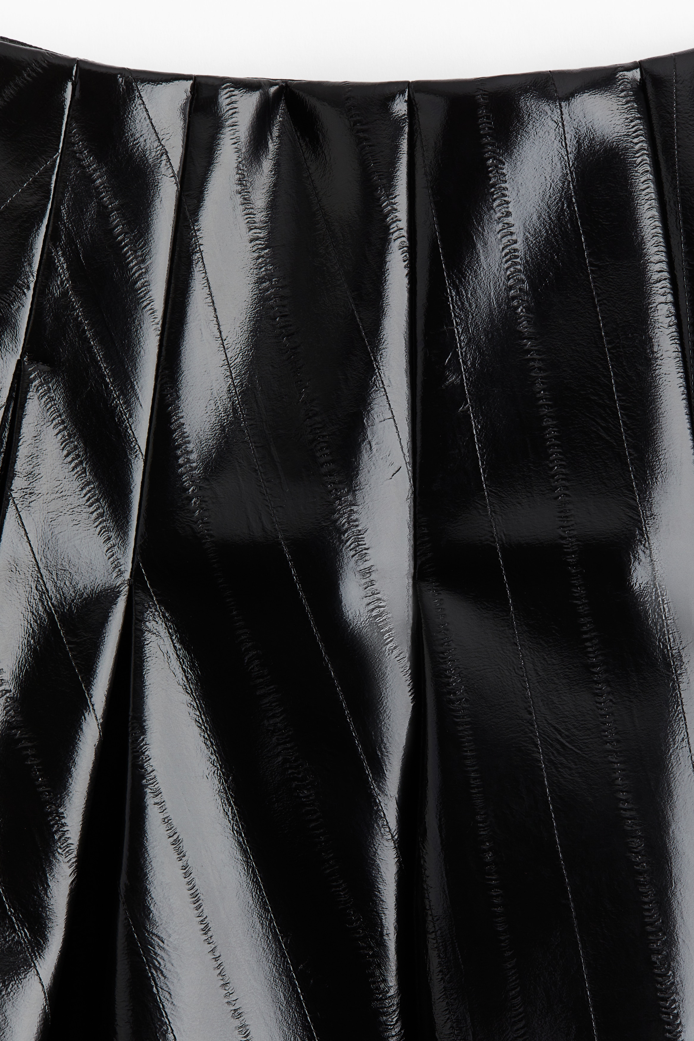 Flared coated skirt