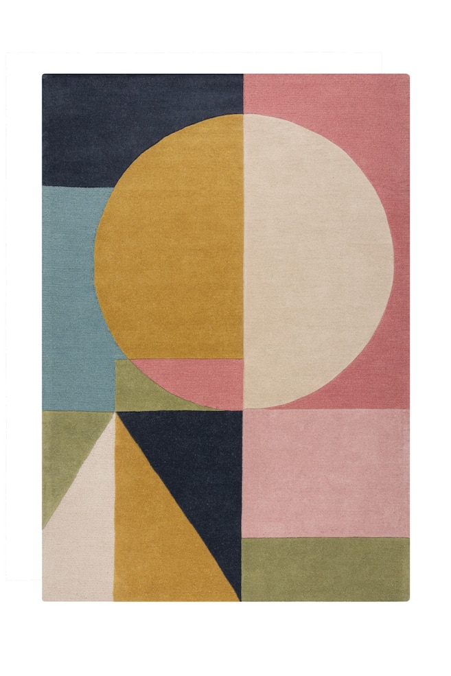 Esre Geometrisch Abstract Wollen Vloerkleed - Helder Multi - 1
