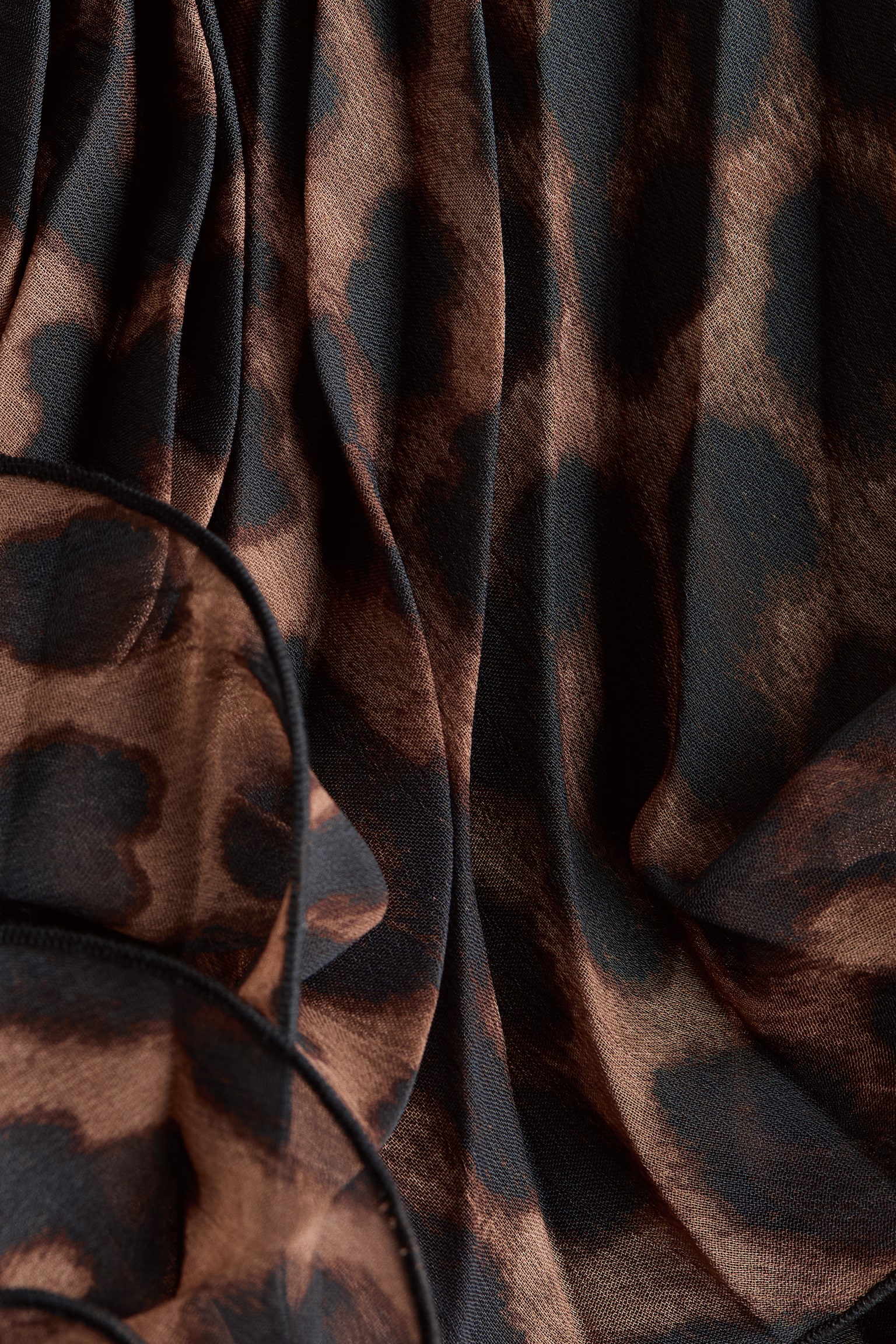 Pleated mini skirt - Brown/Leopard print - 2