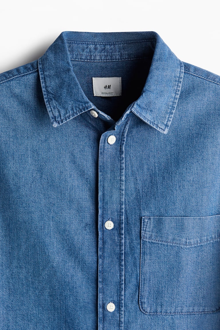 Regular Fit Denim shirt Blue Men H&M GB