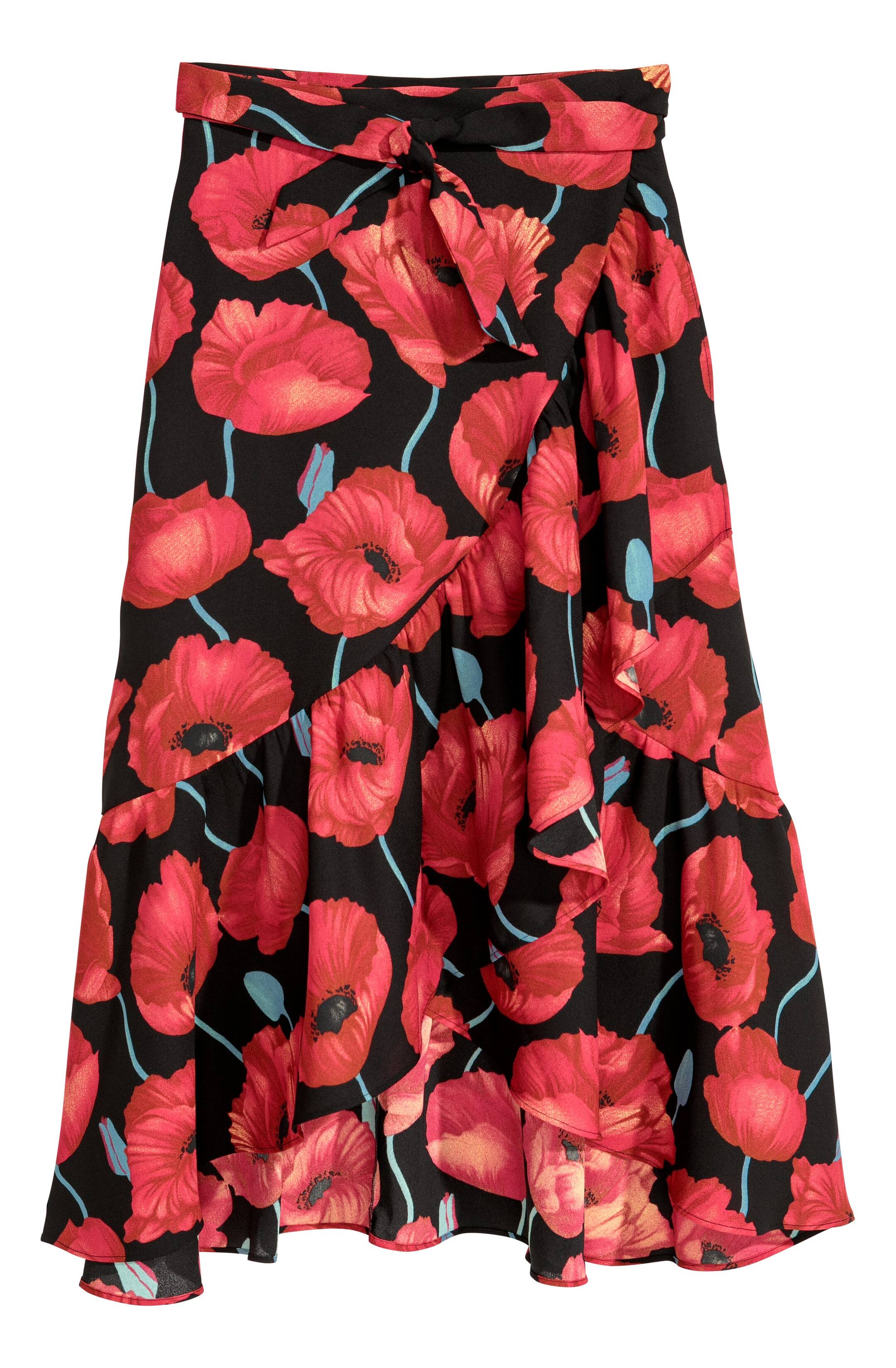 View larger image: Wrapover Skirt - Black/patterned - Ladies | H&M CA 1
