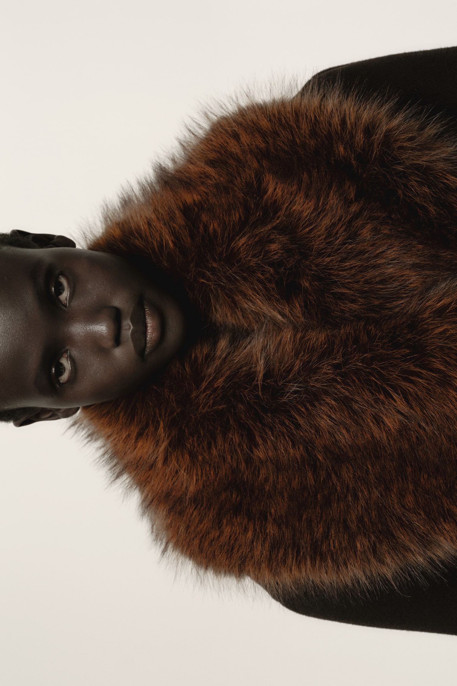 Double-breasted coat - Dark brown/Black/Dark grey marl - 1