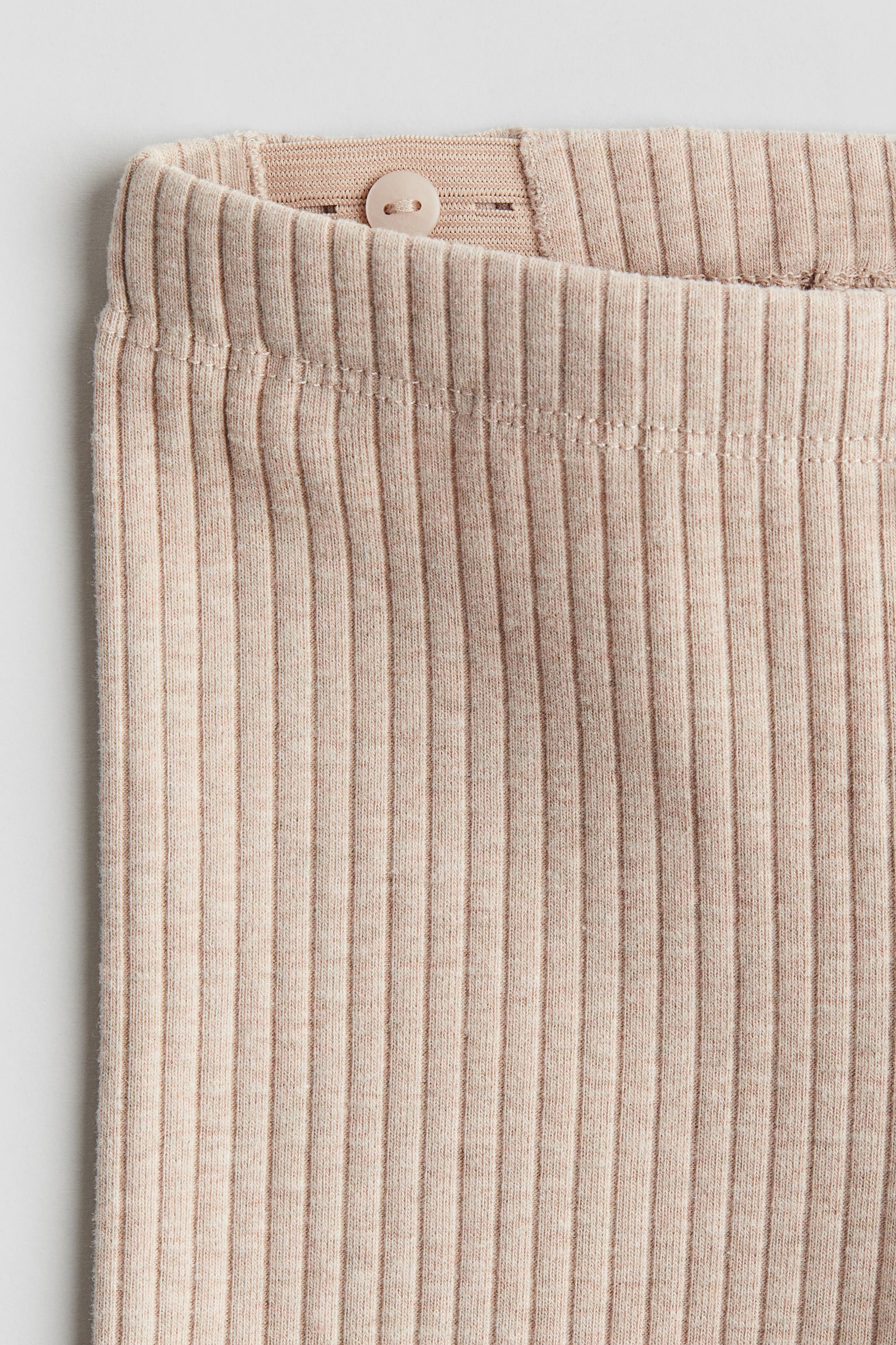 Ribbed cotton leggings - Beige marl/Navy blue/Light dusty pink/Dark grey - 3