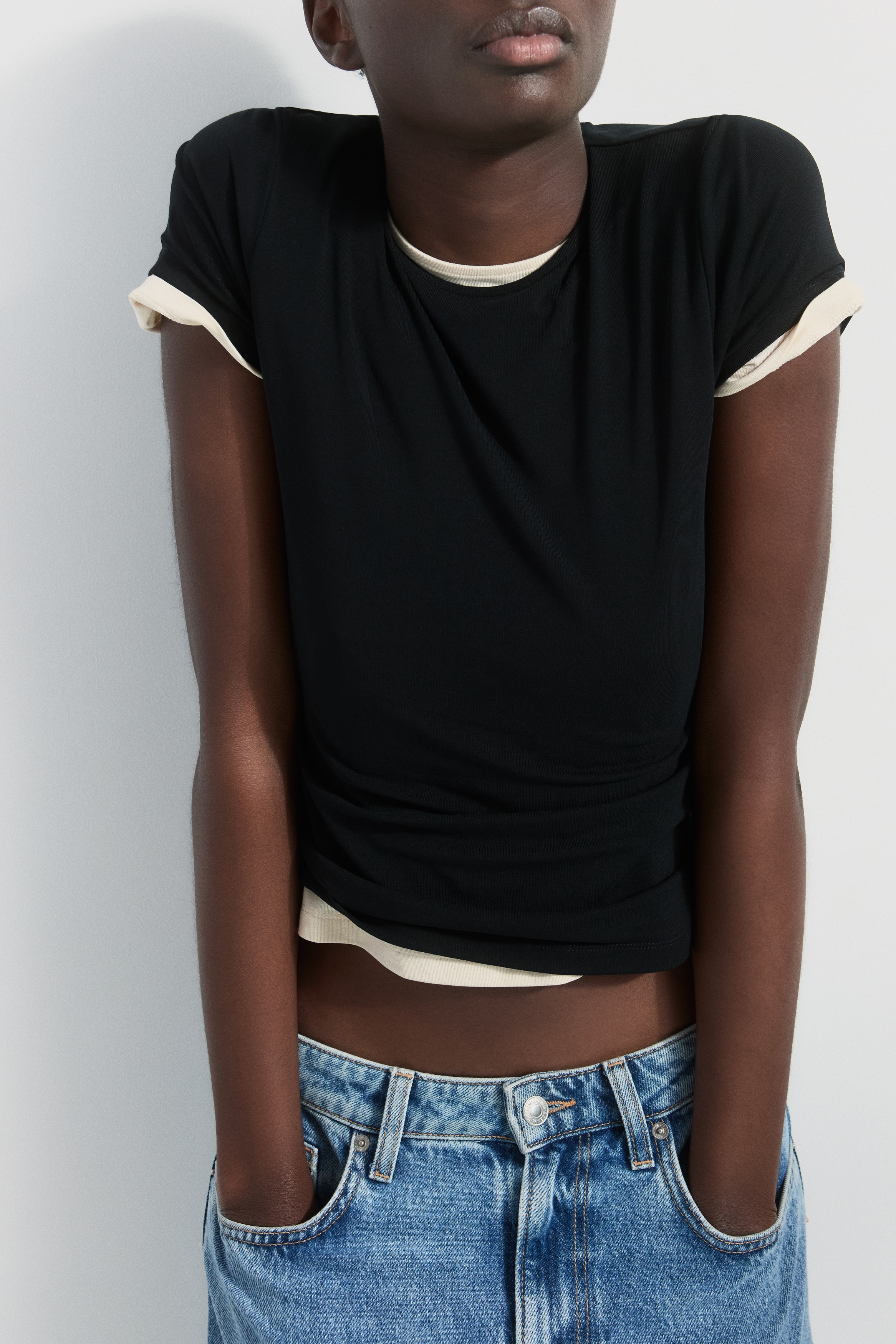 Fitted Viscose T-Shirt - thumbnail 8