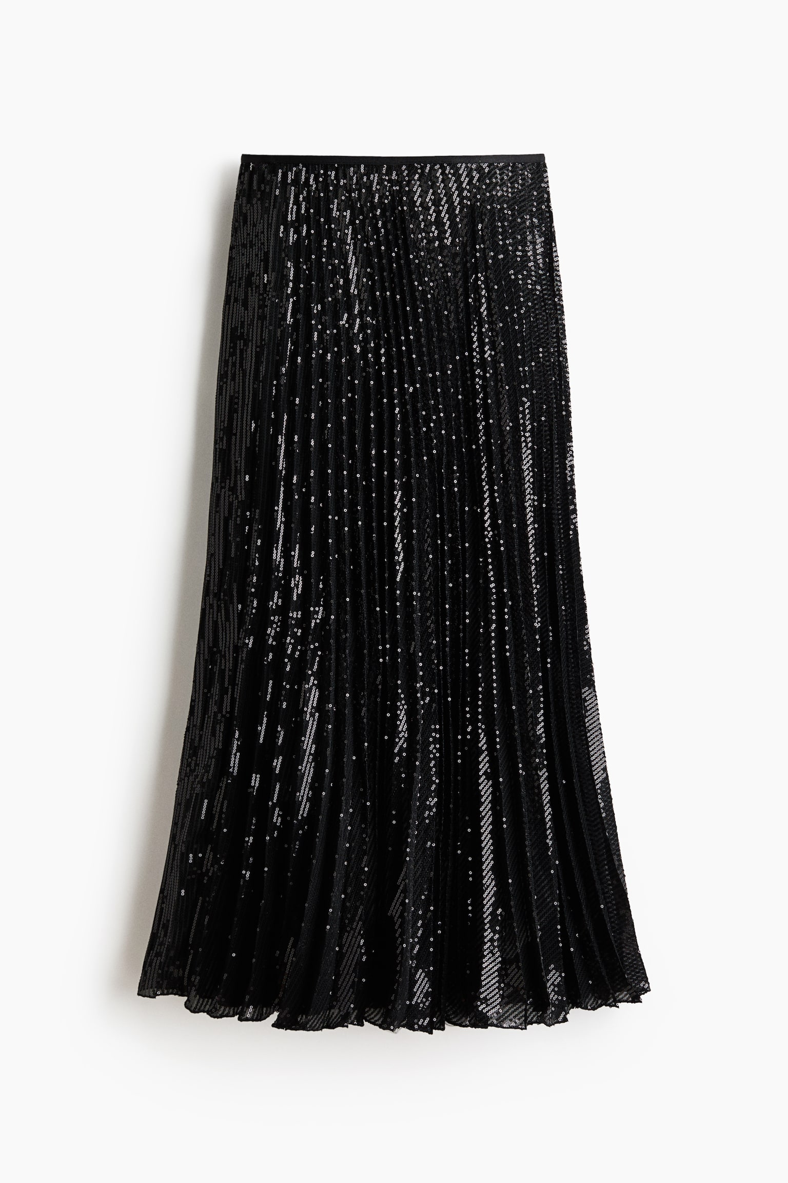 Sequined plissé skirt - Black/Grey/Silver-coloured - 2