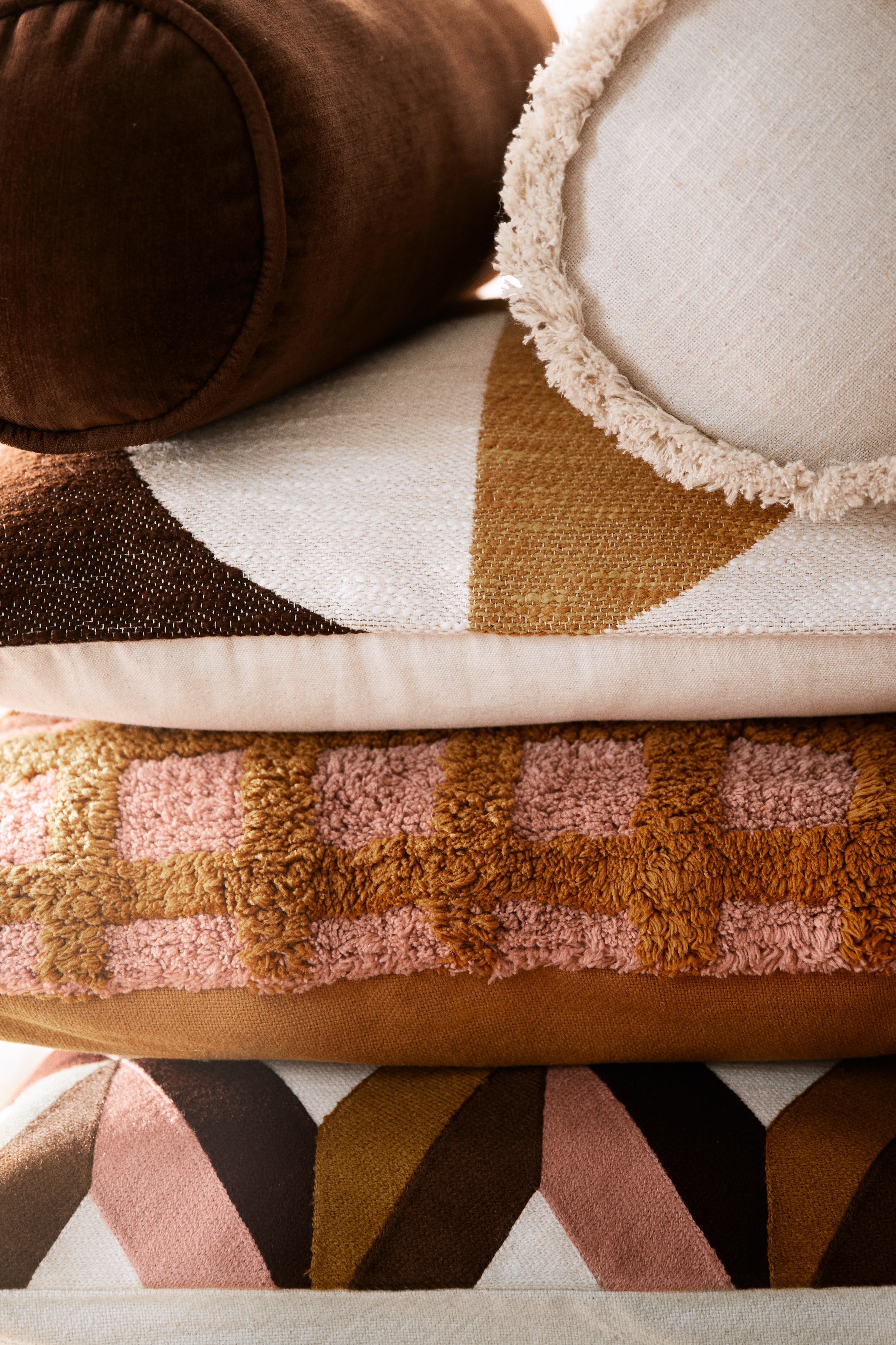 Hロゴ クッションカバー オレンジチェック Hロゴ クッションカバー オレンジチェック