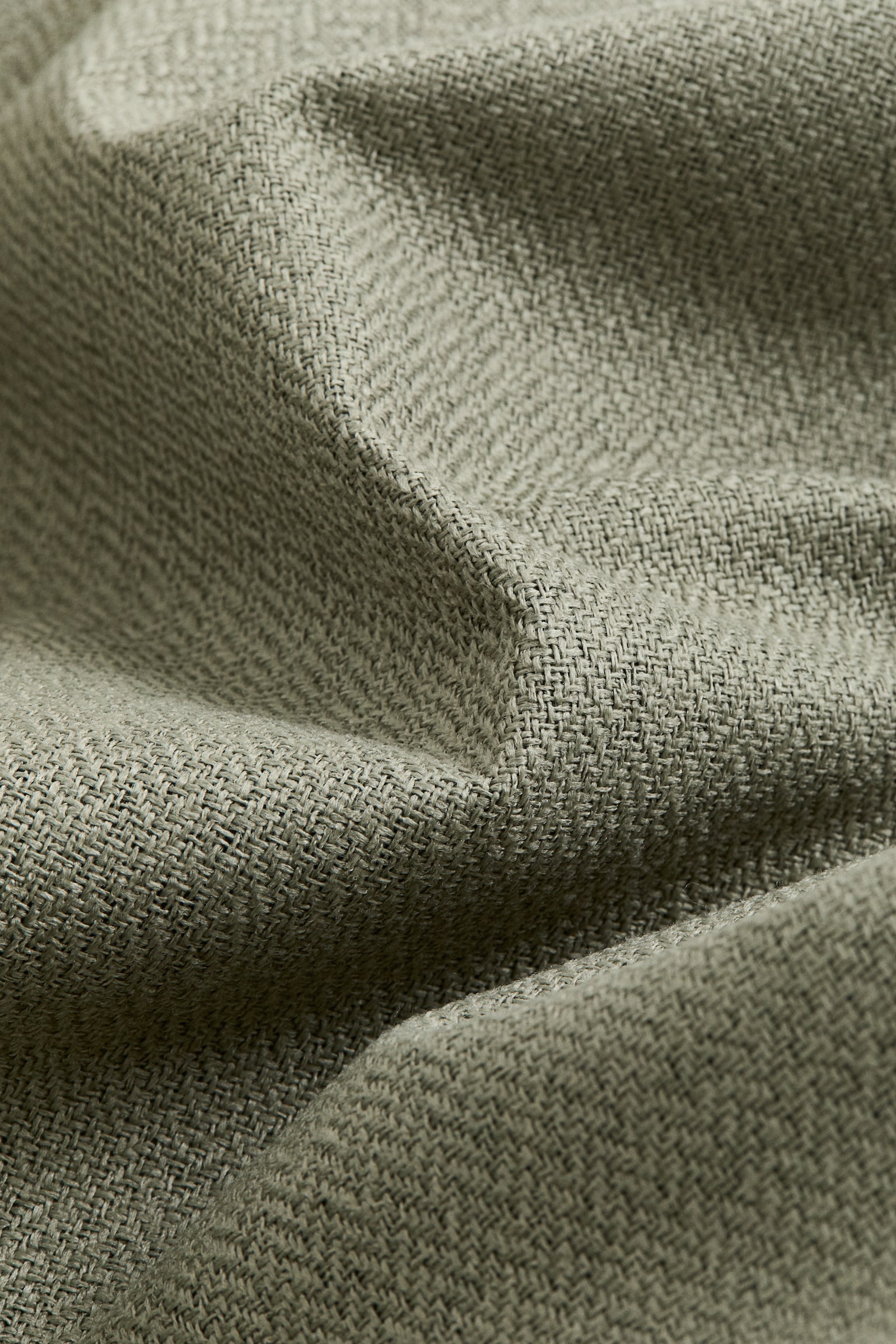 2-pack blackout herringbone curtain lengths - Khaki green/Beige marl - 4