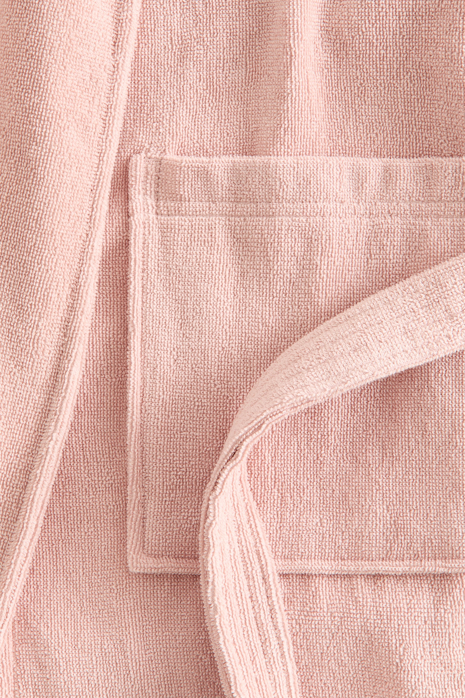 Cotton Terry Bathrobe - Powder pink/White/Light taupe/Dusty brown/Light khaki green/Light dusty blue/Dark gray/Green - 3