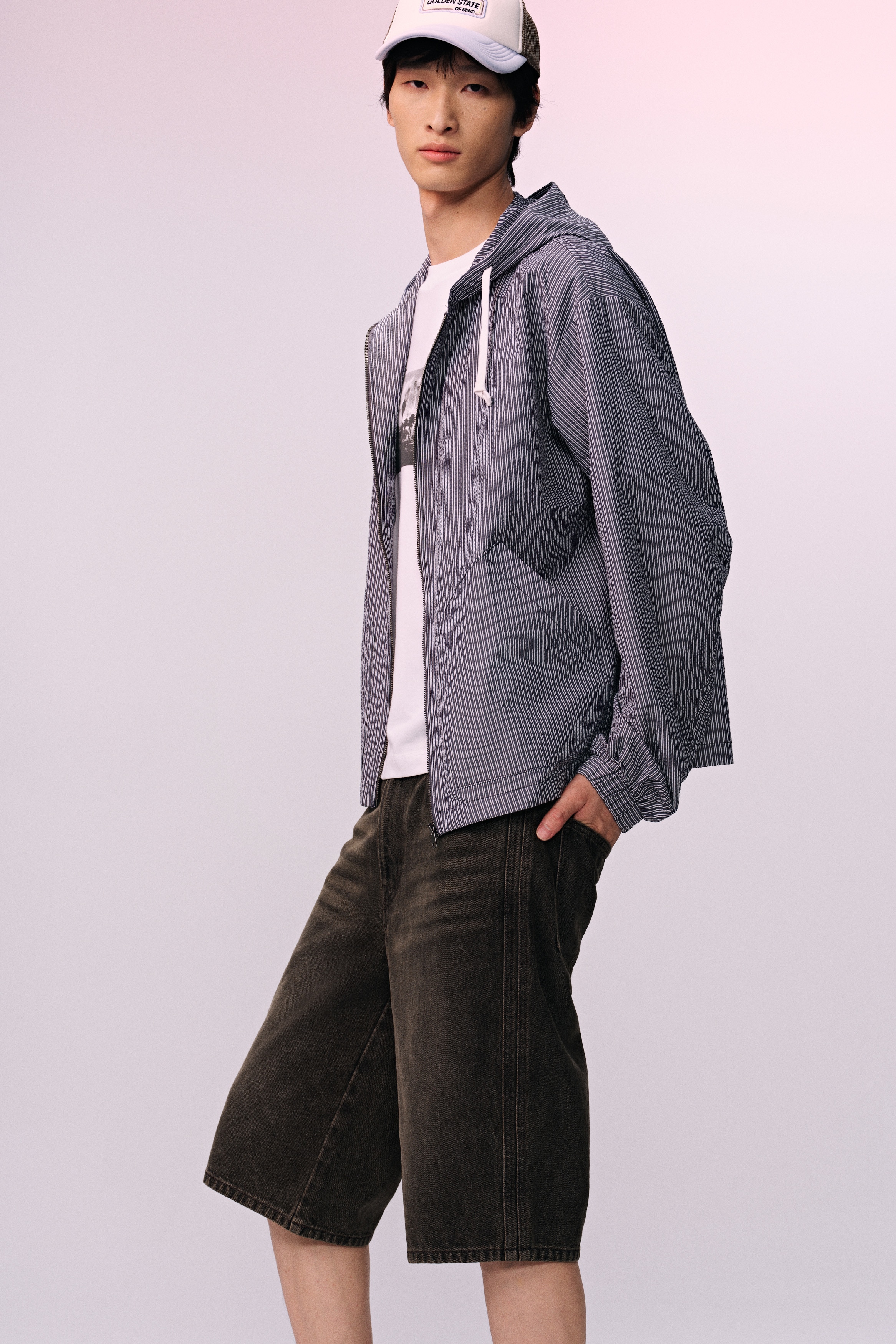 Loose Fit Denim shorts - Denim grey/Denim blue