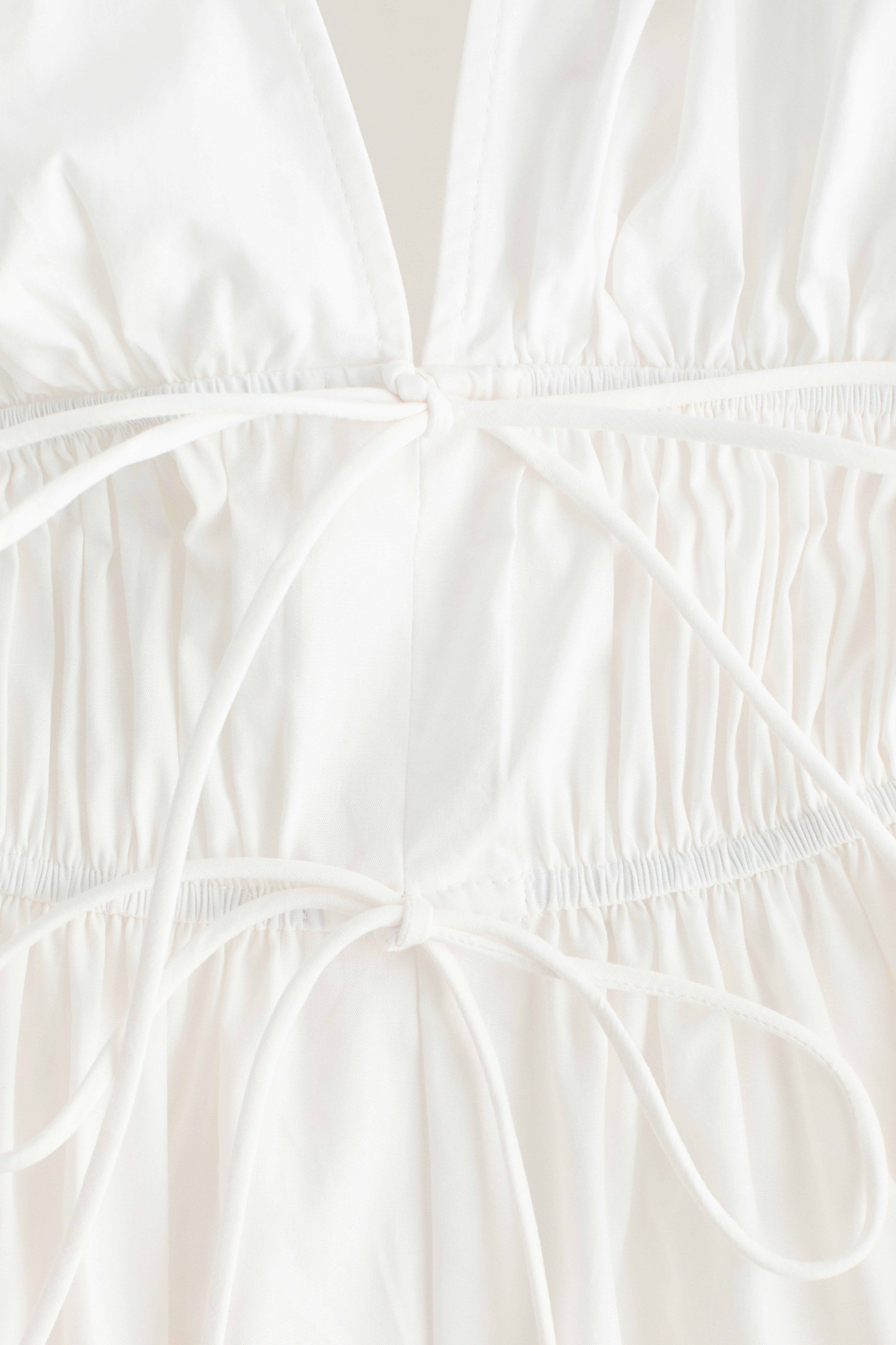 Drawstring-Detail Halterneck Dress
