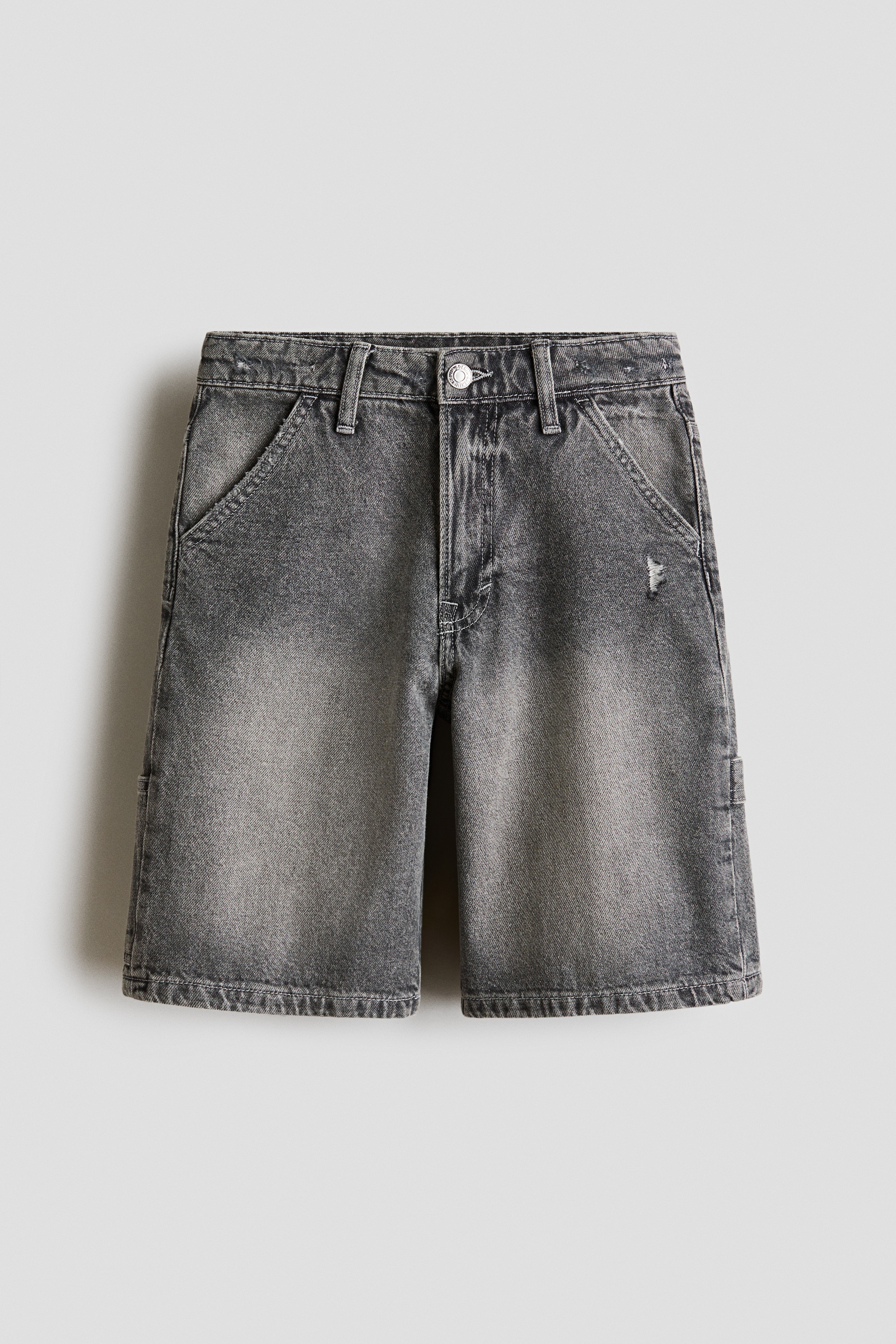 Dark gray Denim Carpenter Shorts for kids | H&M US