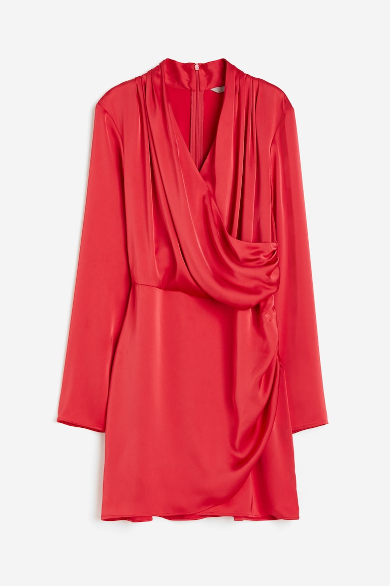 Women's Red Draped wrap dress | H&M