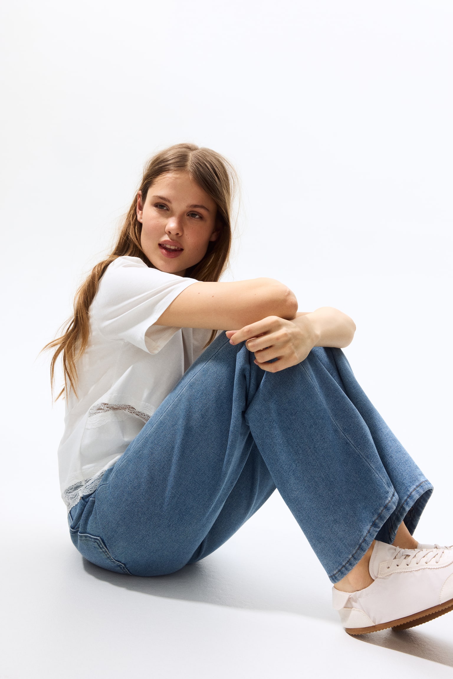 Straight High Jeans - Light denim blue/Dark denim blue/Black/White/White/Black/Light denim blue - 4