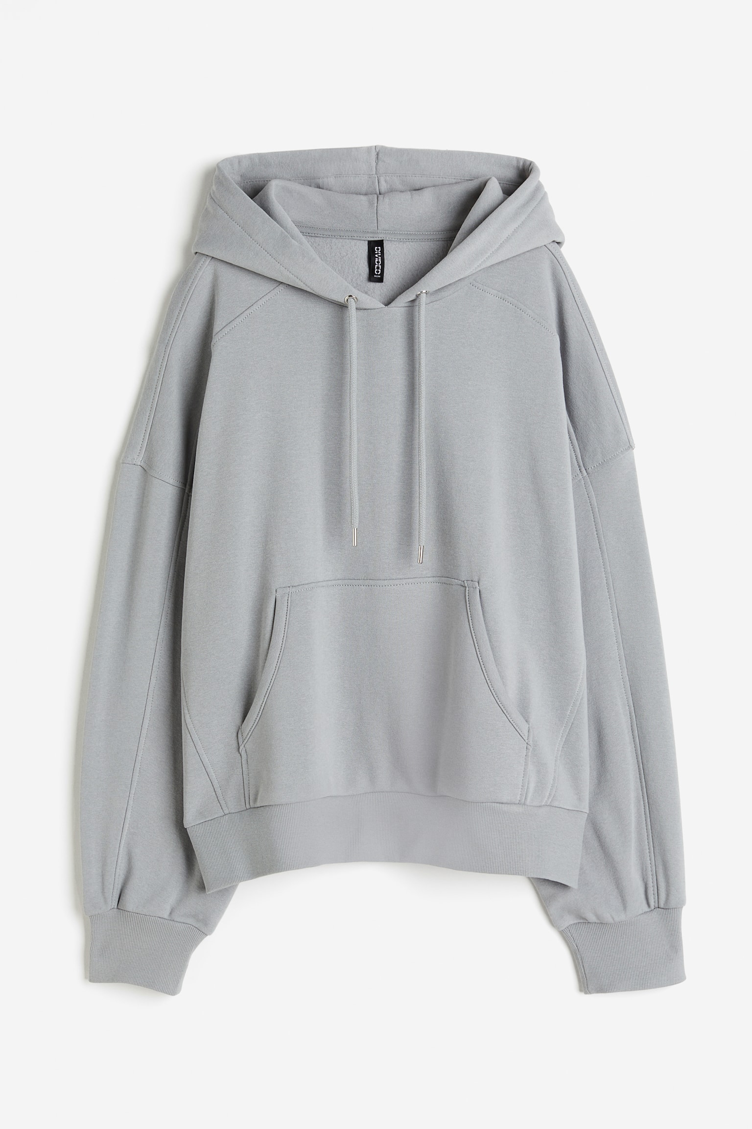 Oversized Hoodie - Grey/Black/Light grey marle - 2