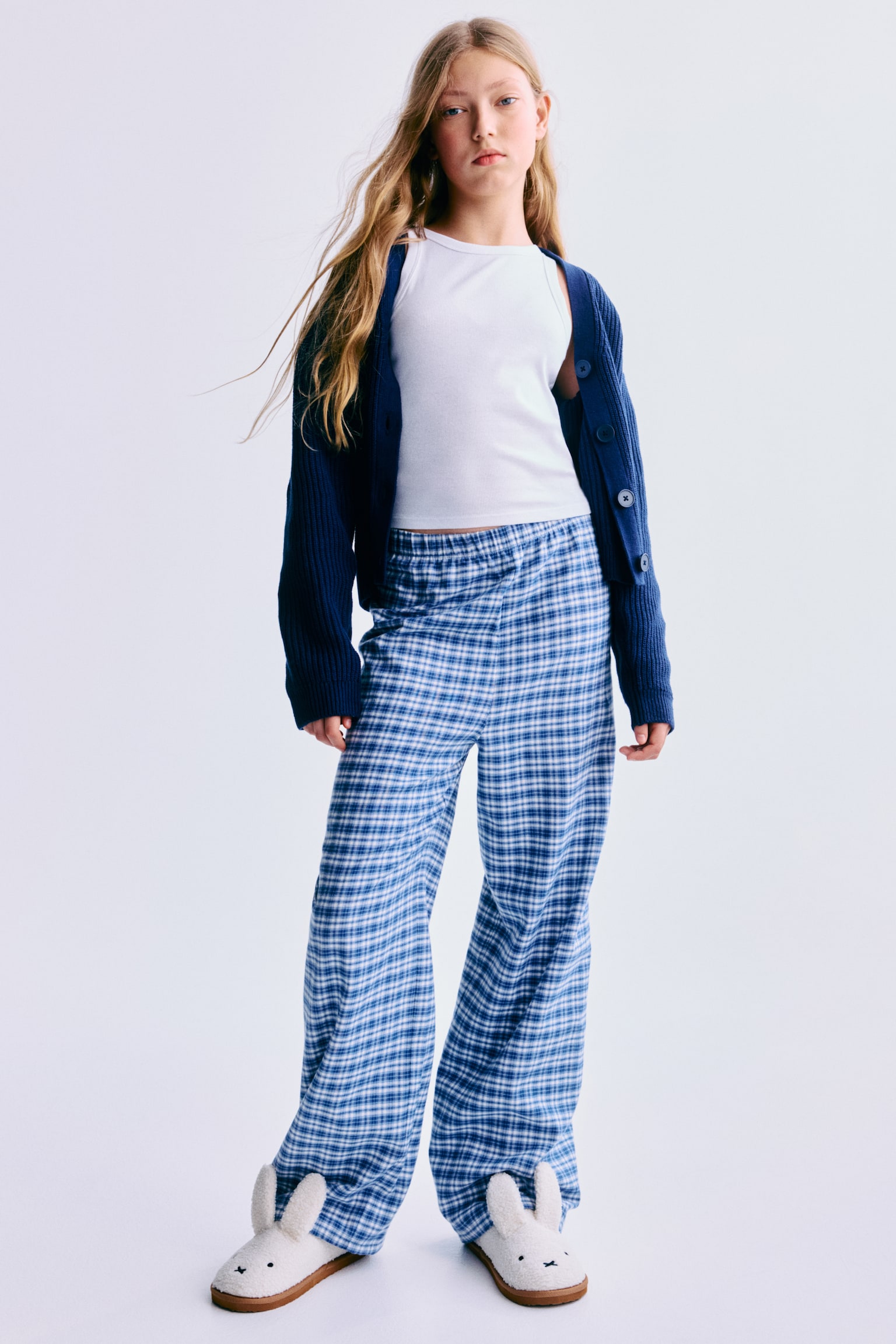 棉質睡褲 - 海軍藍/格紋/淺藍色/愛心/淺粉紅色/方格紋/深紅色/格紋/藍色/格紋/淺藍色/條紋/紅色/格紋/淺藍色/條紋/淺粉紅色/條紋 - 2