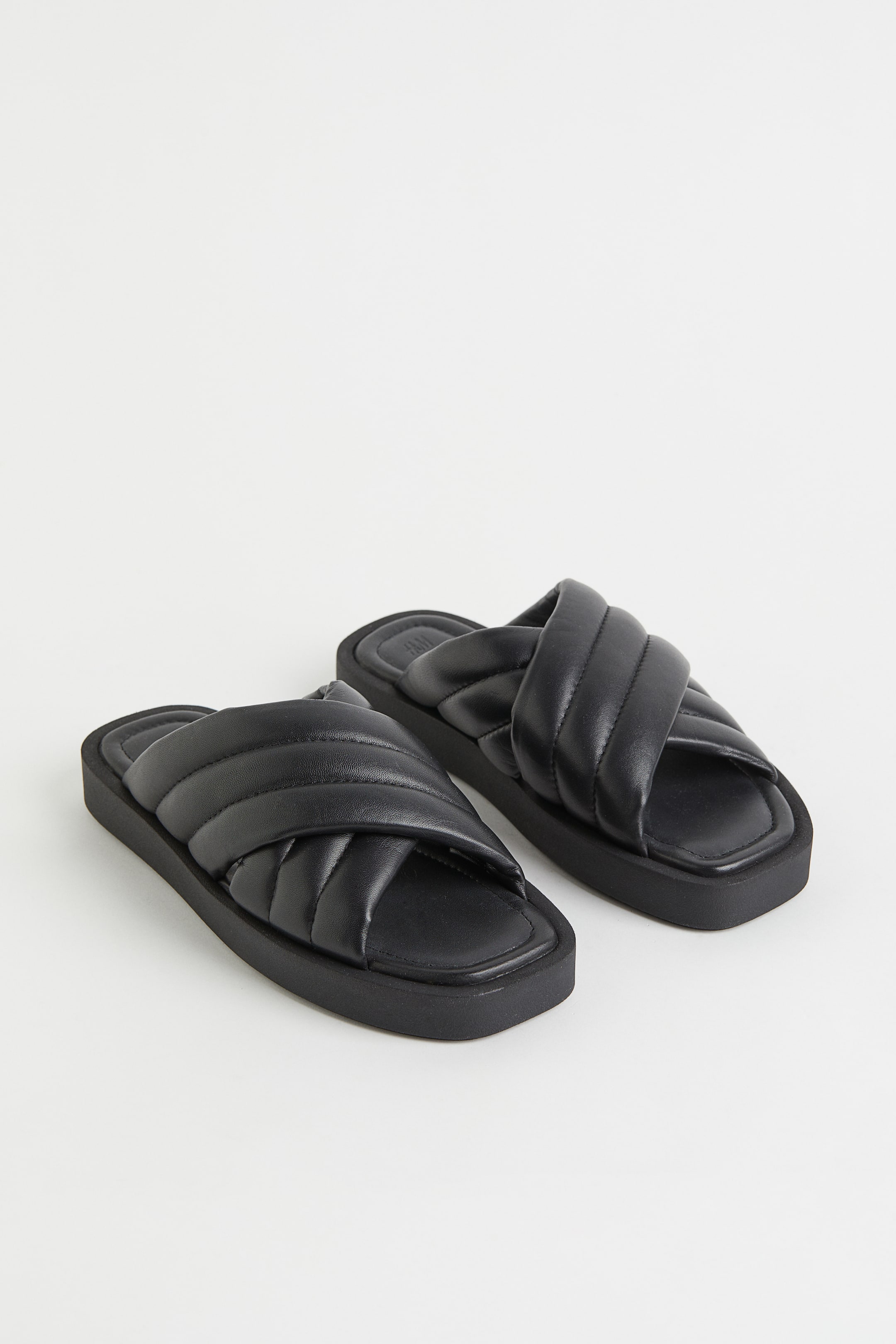 Leather slides