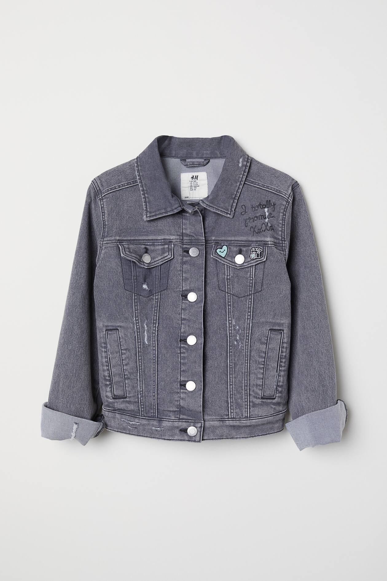 Denim jacket Dark grey Kids H&M IN