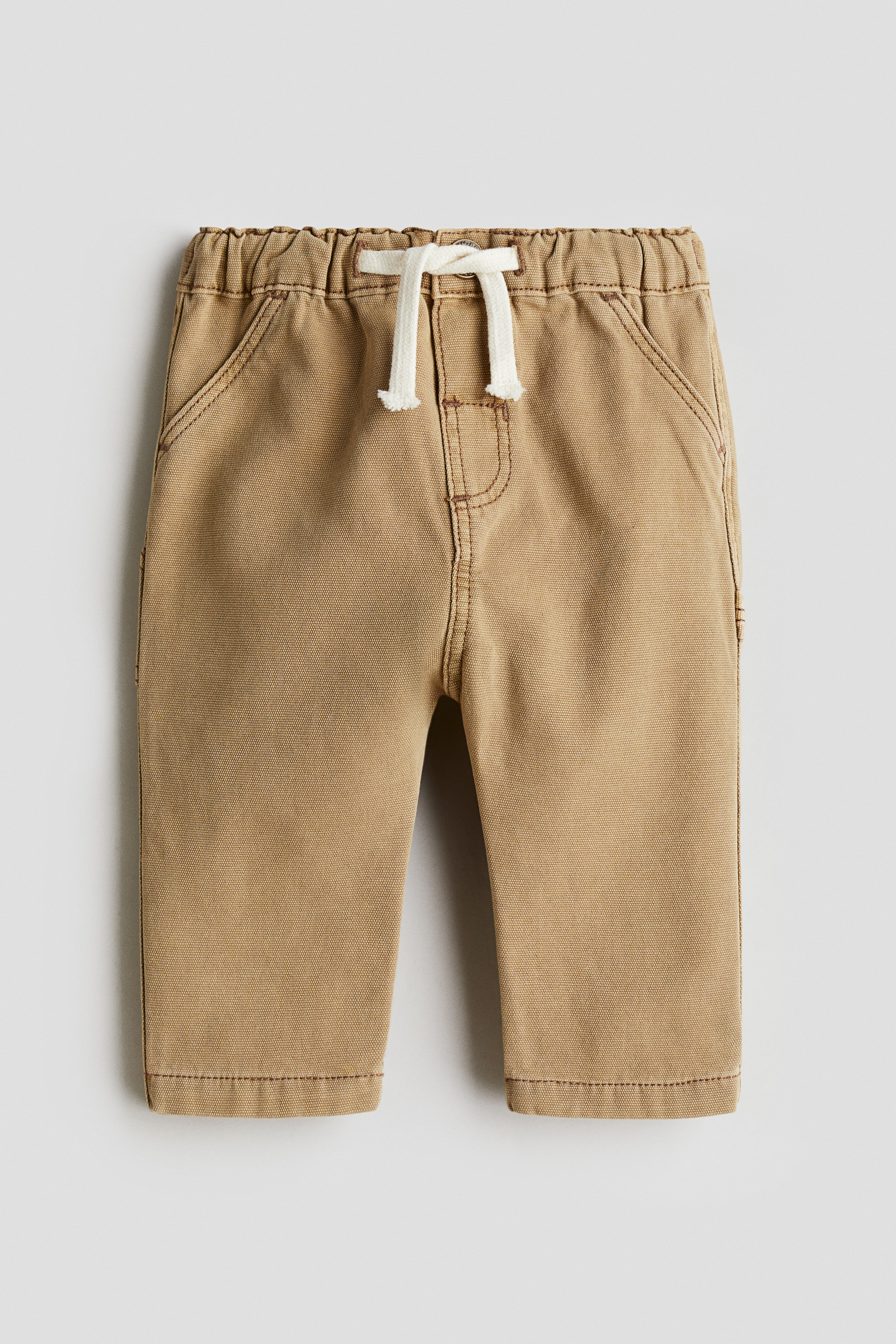 Calças Carpenter em lona - Bege