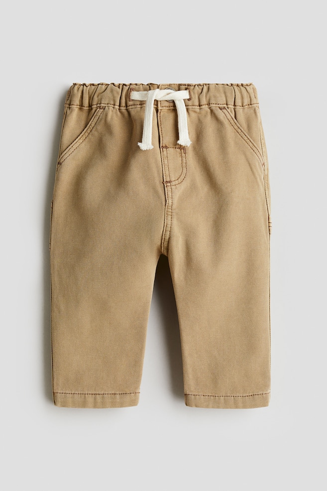Canvas carpenter trousers - Beige - 1
