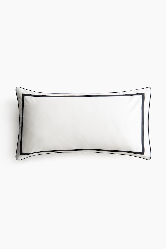 Egyptian Cotton Pillowcase - White/Beige - 1