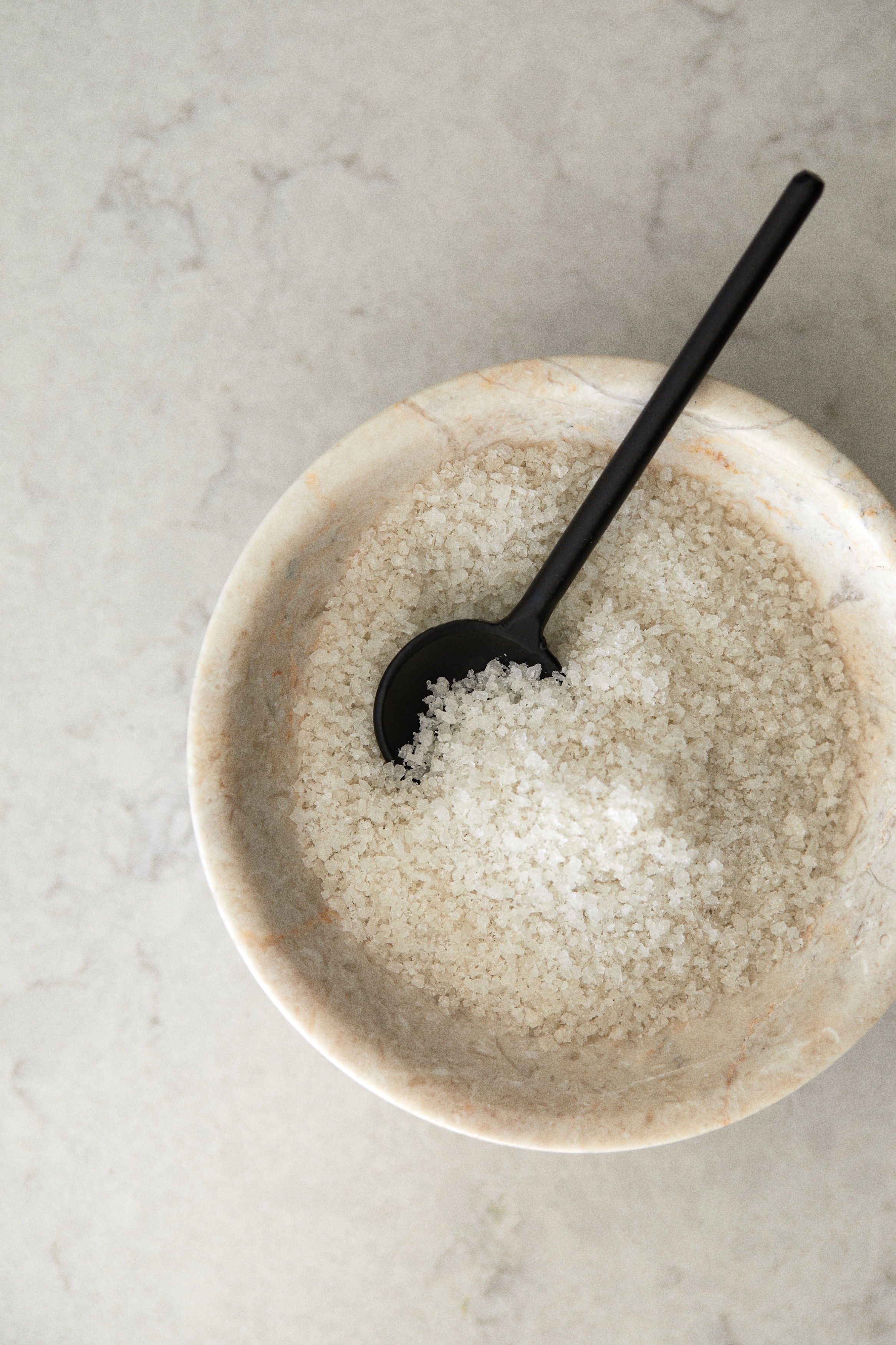 Marble salt bowl - Beige