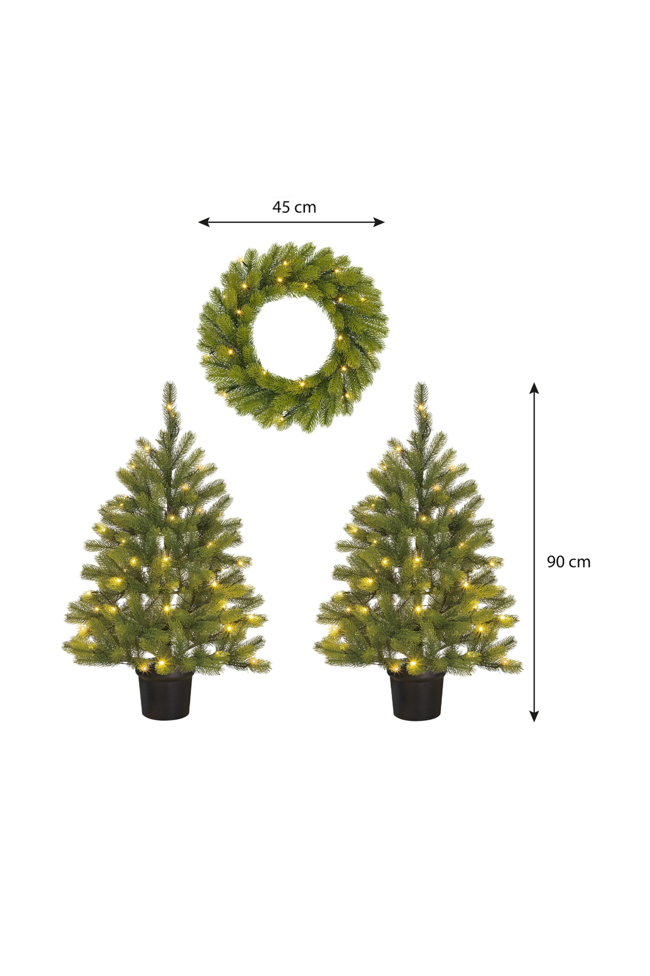 Größeres Bild ansehen: Kleine Künstliche Weihnachtsbäume Mit Kranz - Grün - Black Box Trees | H&M DE 8