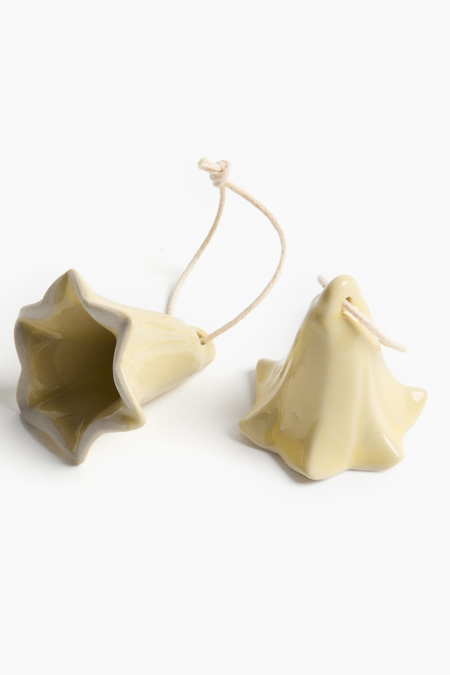 2-pack stoneware Easter decorations - Light yellow/Light dusty pink/White - 3