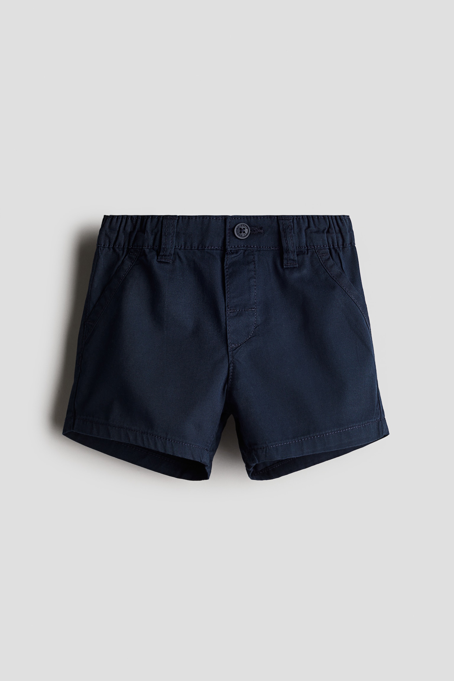 Twill shorts - Dark blue/Light beige - 1