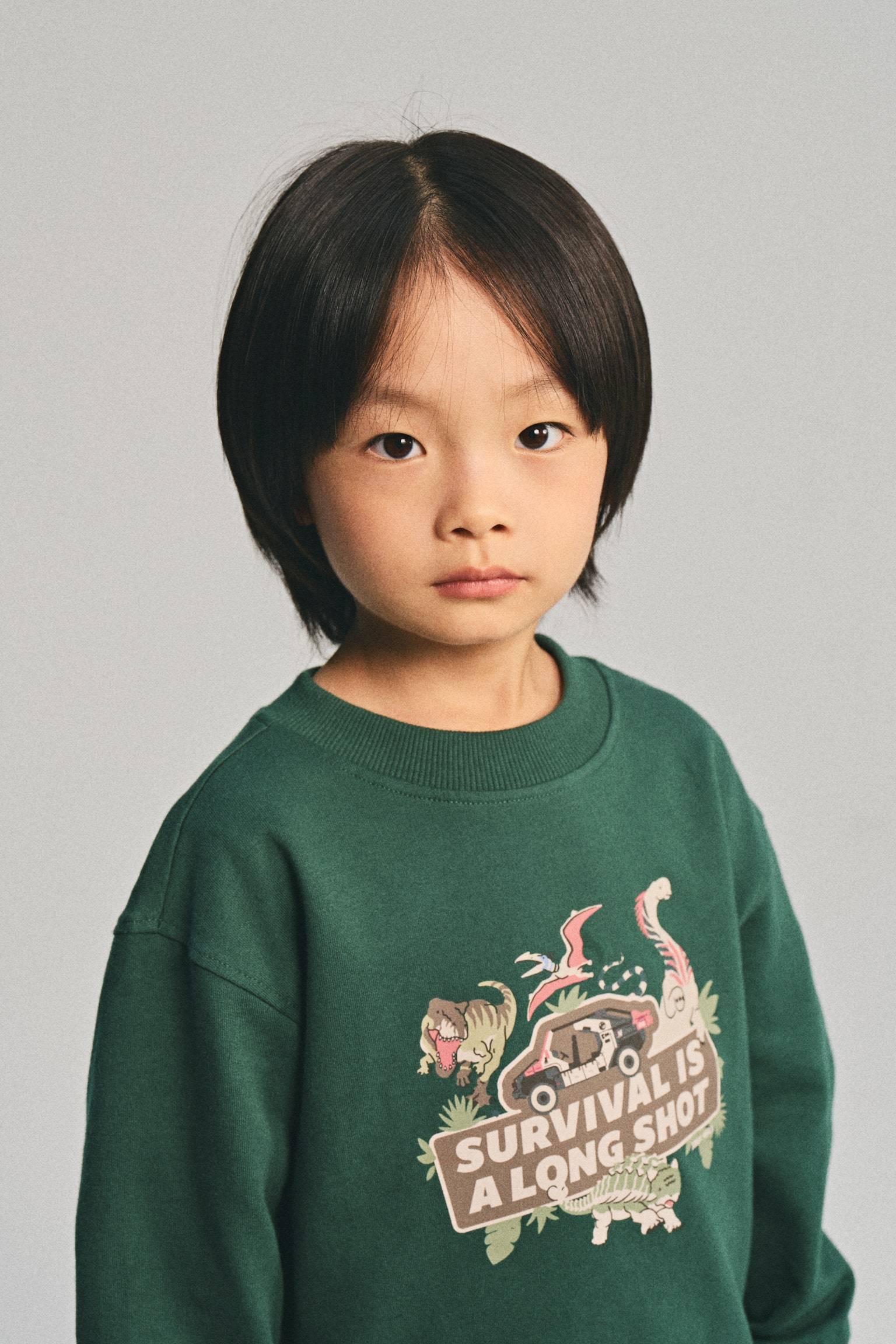 프린트 스웨트셔츠 - 그린/쥬라기 월드/네이비 블루/쥬라기 월드 - 3