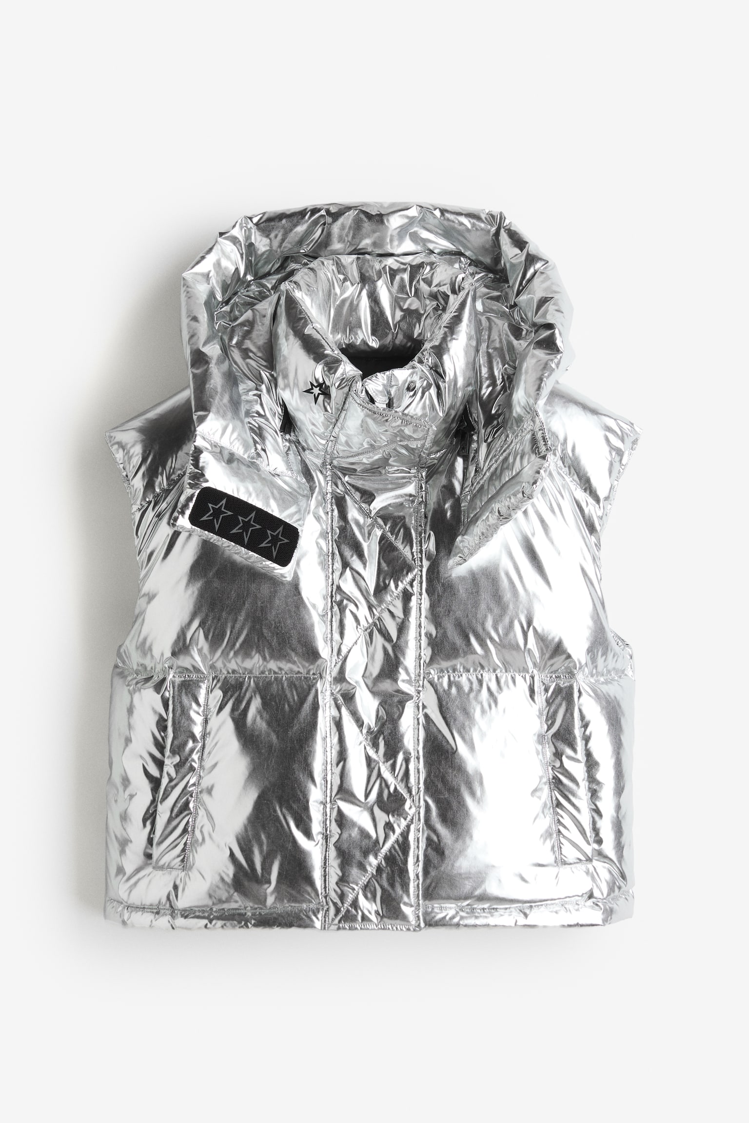 Water-repellent down gilet - Silver-coloured - 10