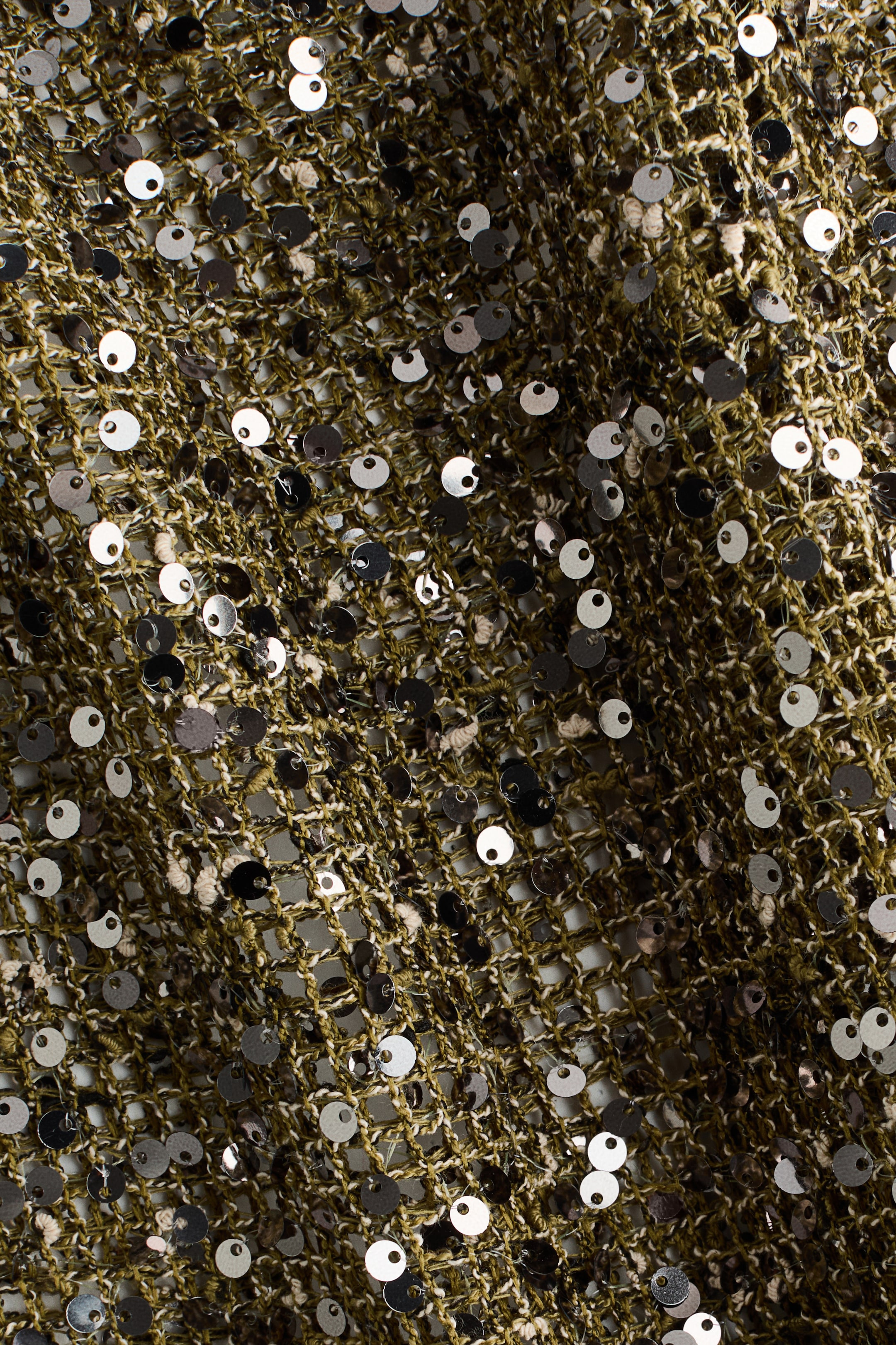 Sequined Mesh Pants