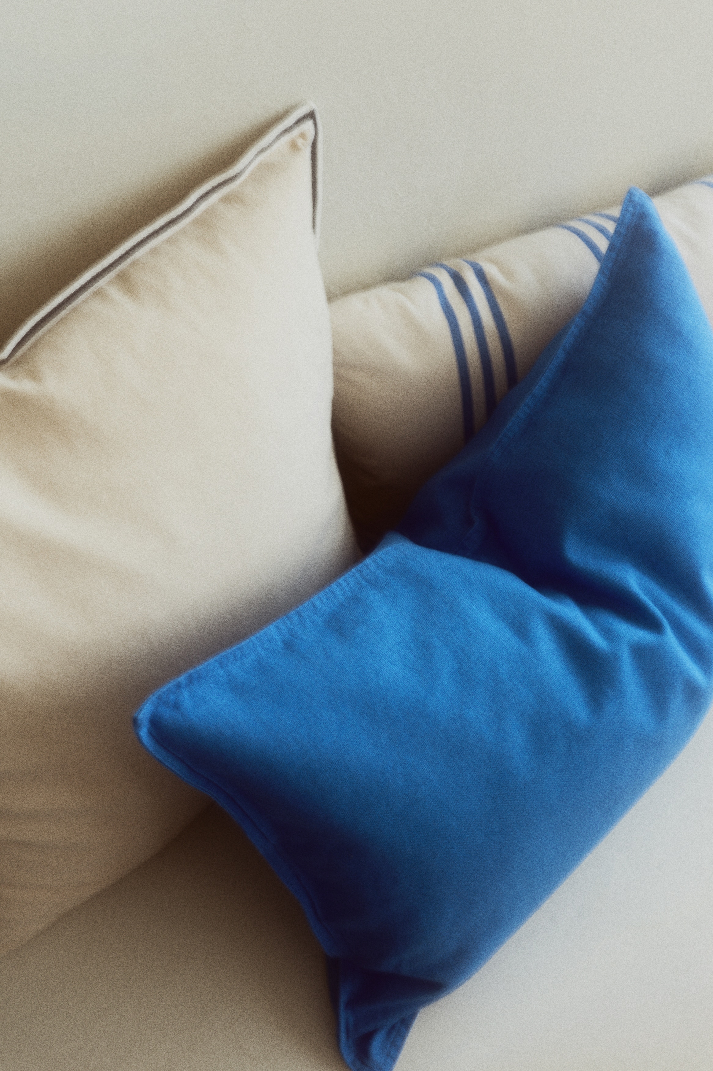 Copricuscino in misto lino - Blu/Rosa polvere chiaro/Verde kaki scuro/Beige/Blu polvere chiaro/Arancione/Marrone chiaro/Giallo chiaro/Talpa/Marrone scuro/Bianco/Bianco
