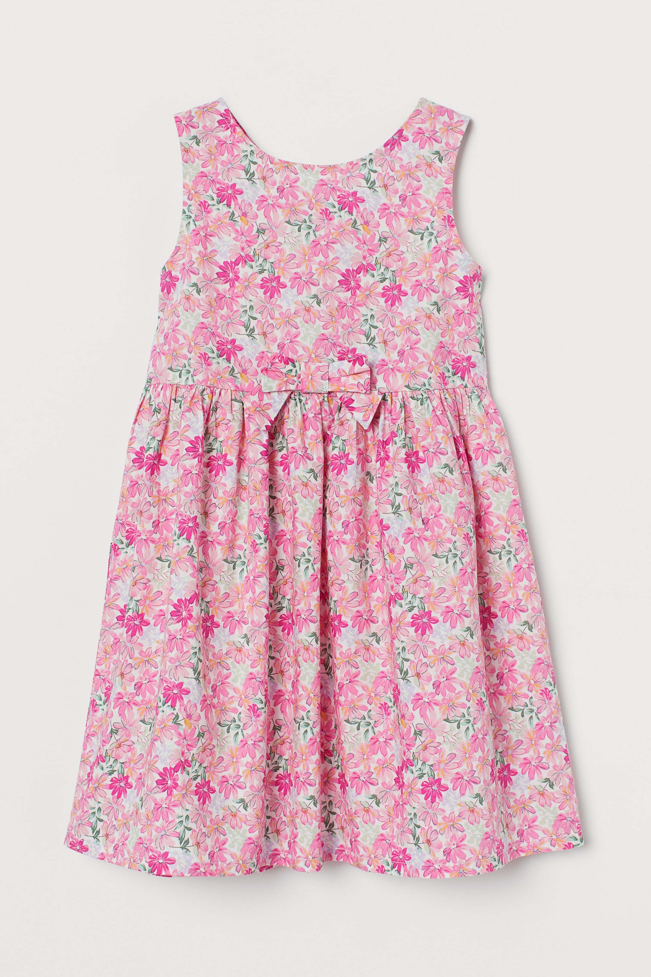 Cotton dress - Pink/Floral - Kids | H&M GB