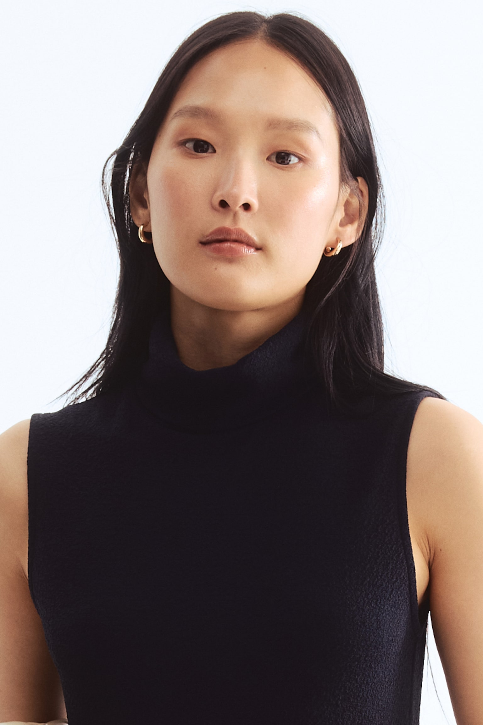 Váy cổ rùa - Màu xanh tím than/Màu kem - 5