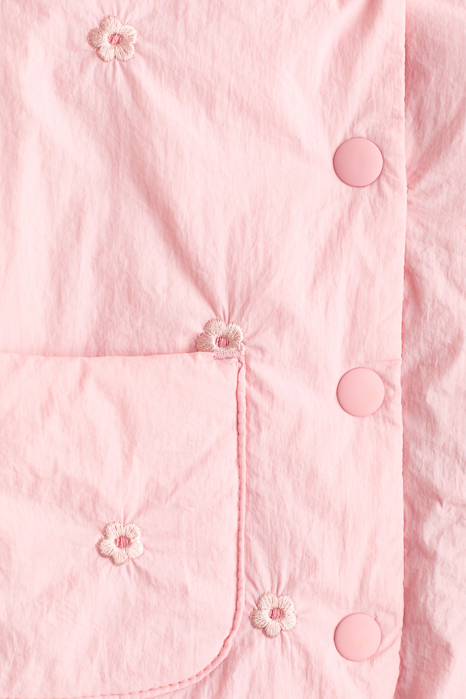 Embroidery-detail jacket - Light pink/Flowers/Light dusty green - 2