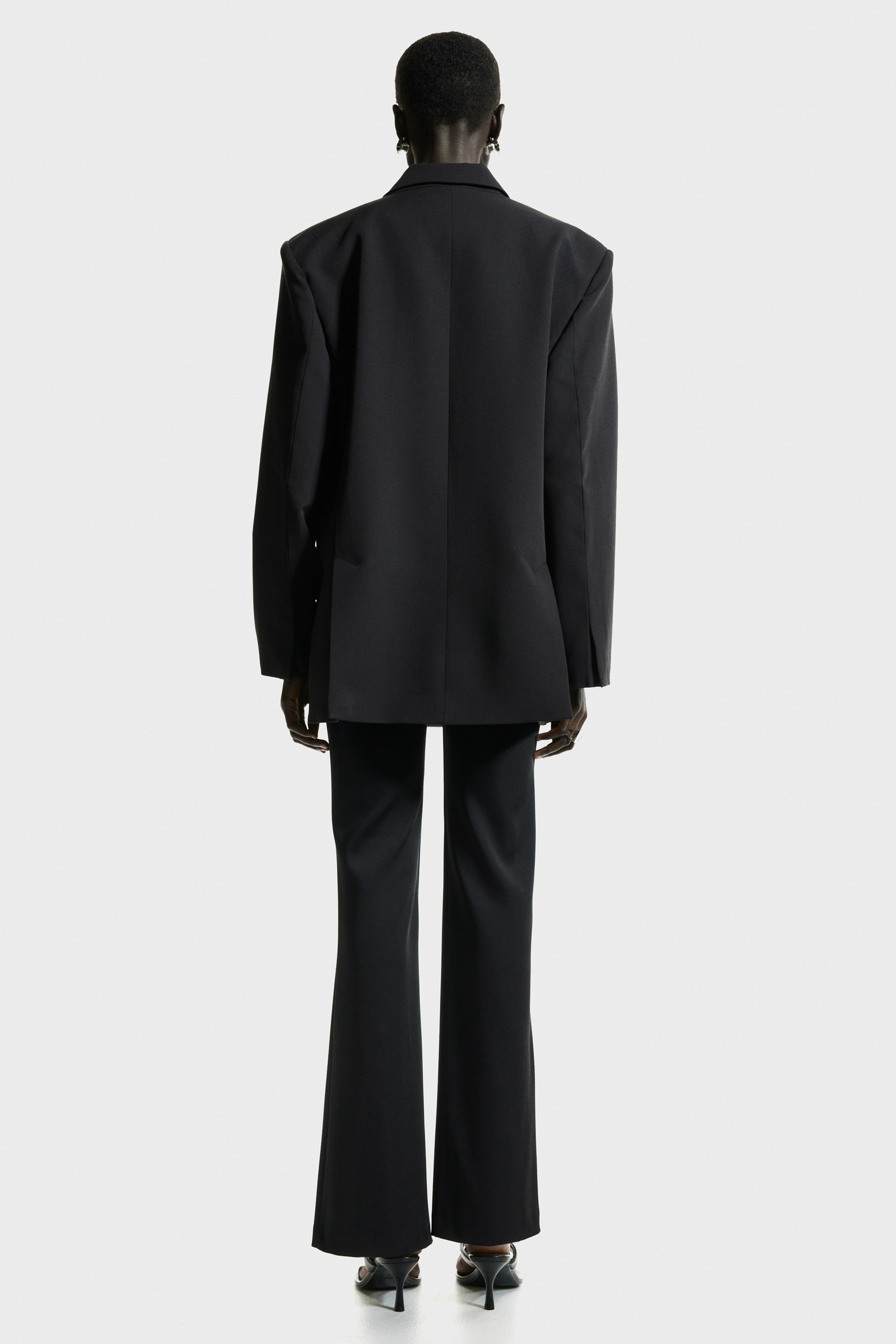 Bootcut satin trousers