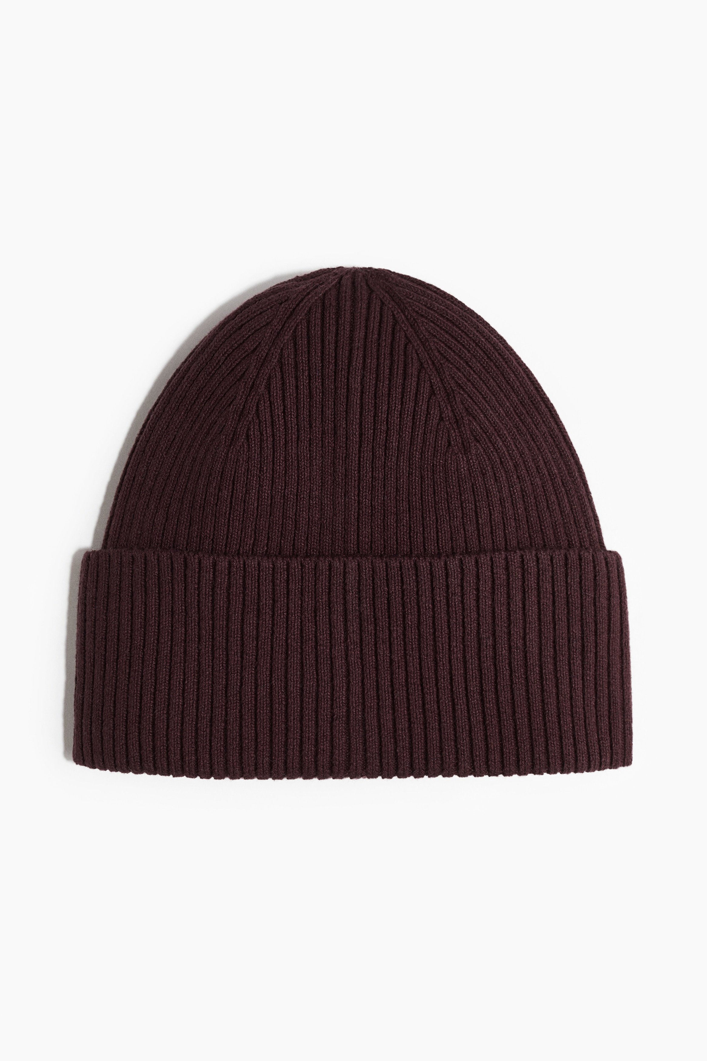 Moda Męska - Czapka z dzianiny w prążki Dark plum Fioletowy  - H&M