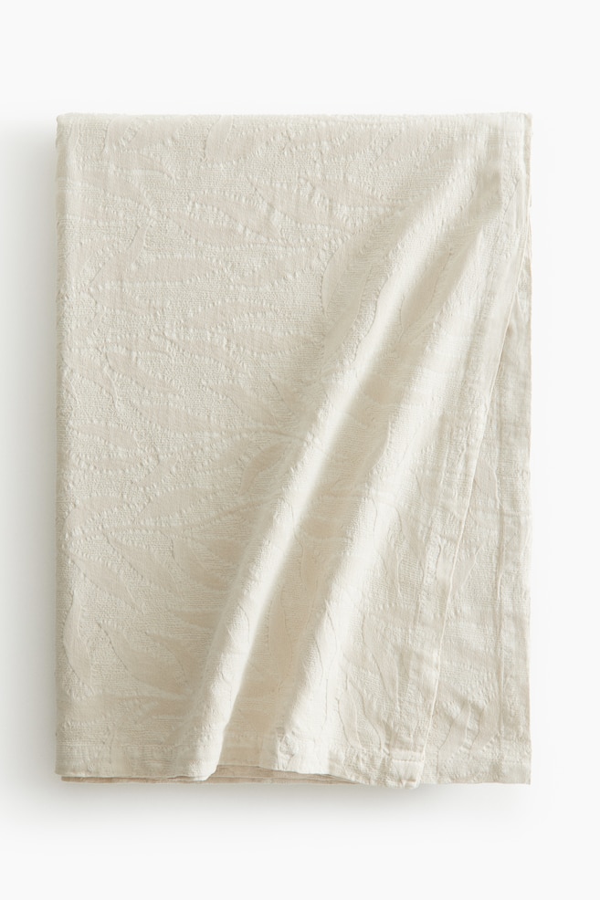 Jacquard-weave tablecloth - Light beige - 1