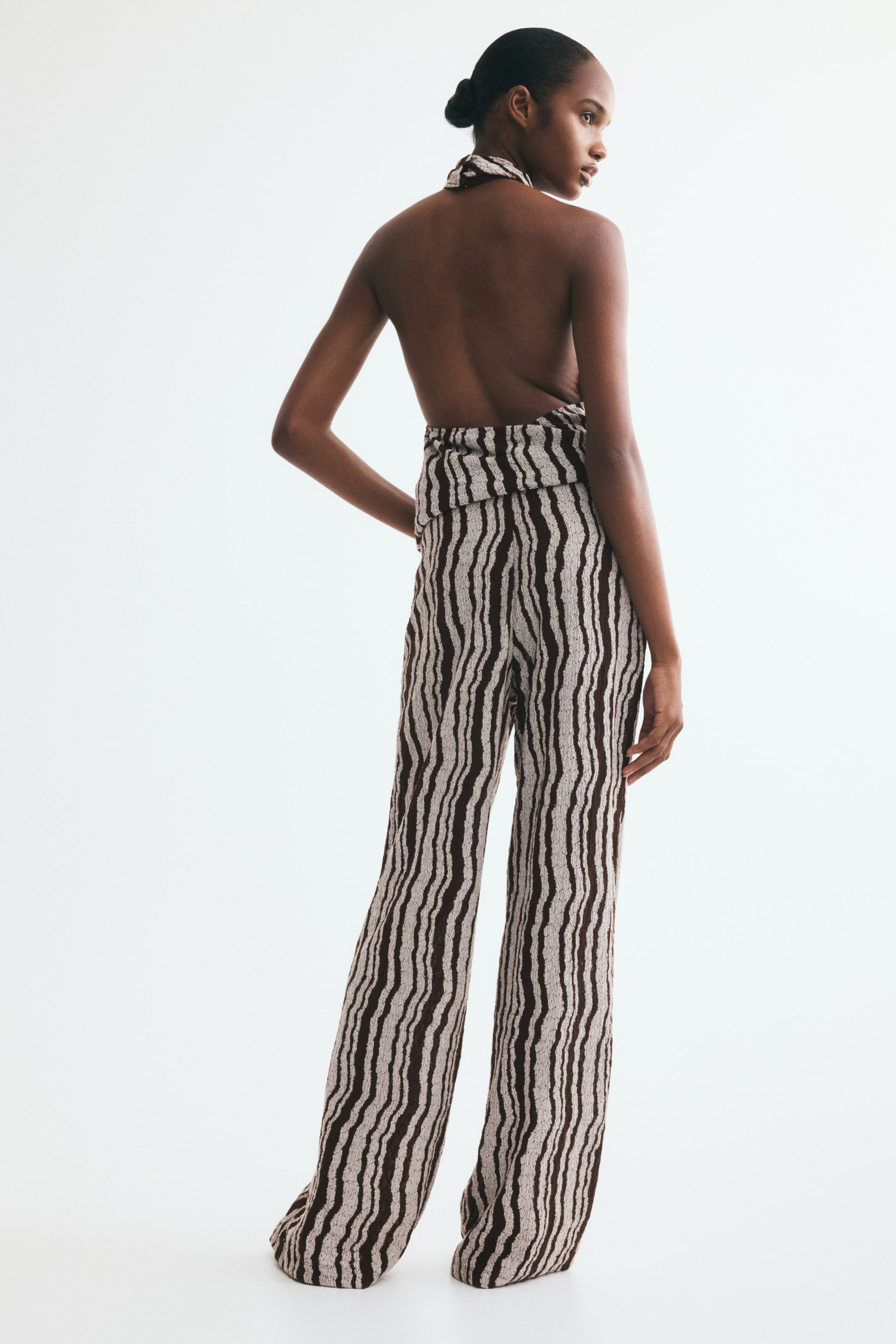 Textured Pull-On Pants